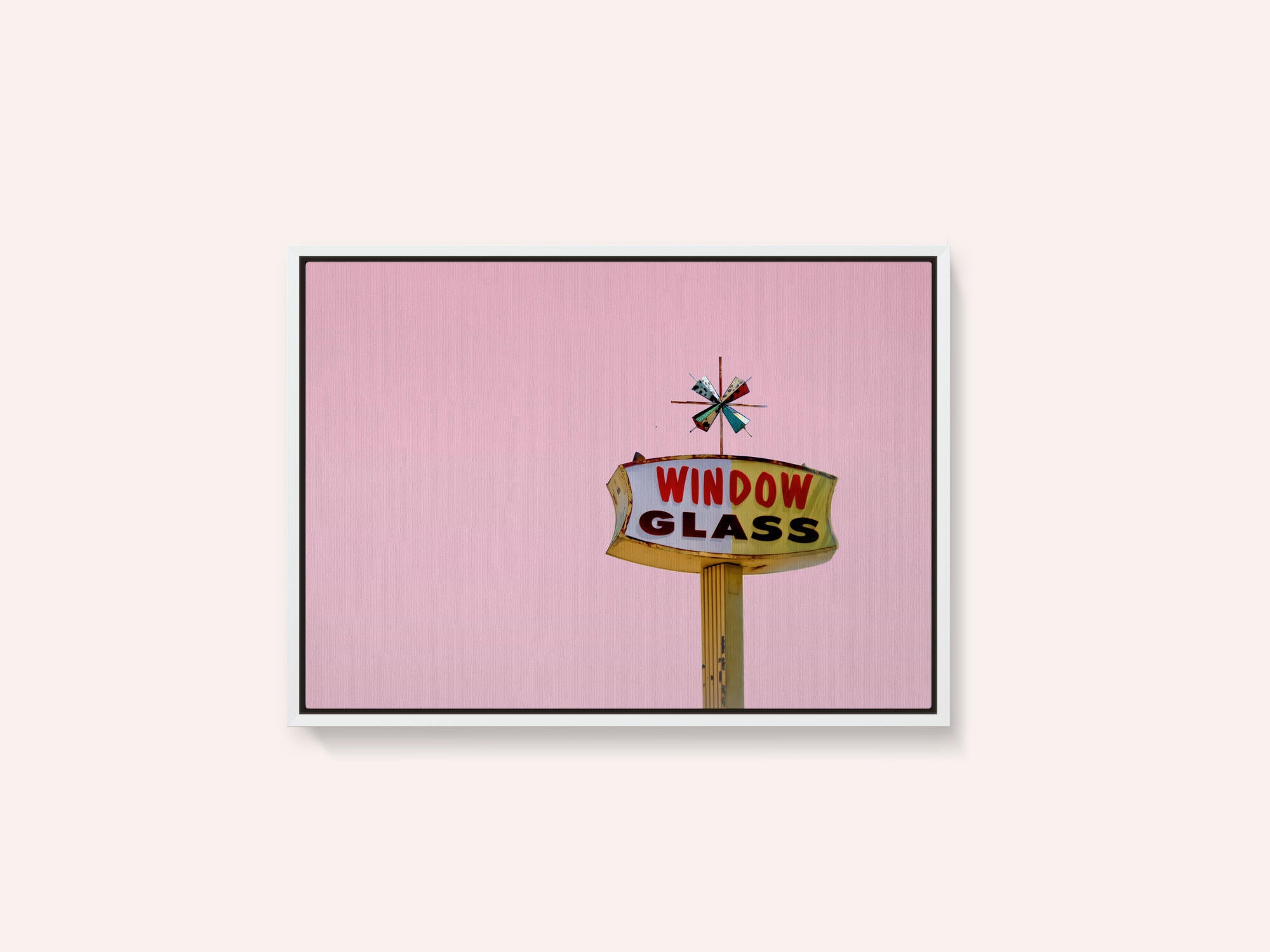 Atomic Pink Starburst Vintage Sign