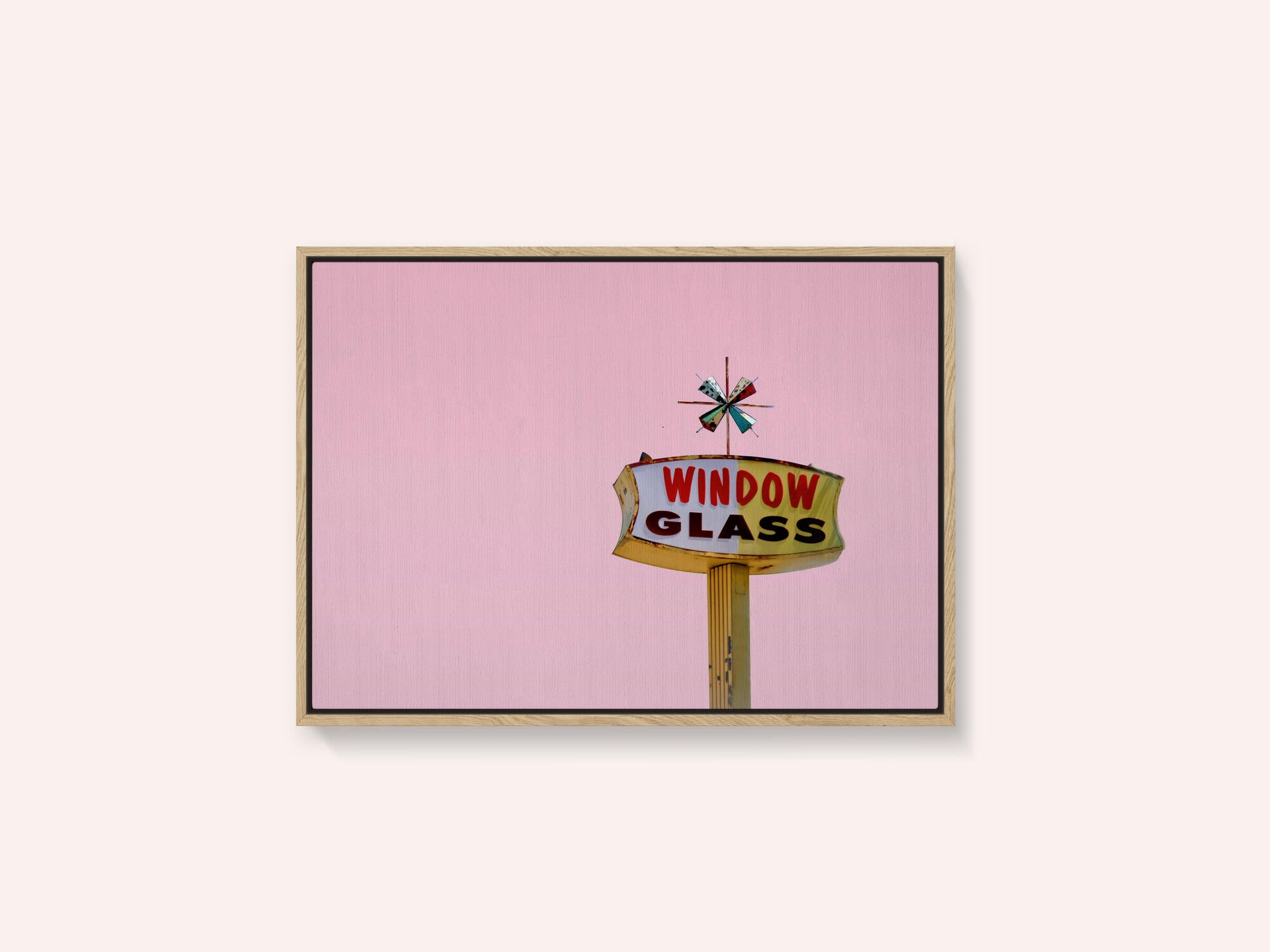 Atomic Pink Starburst Vintage Sign