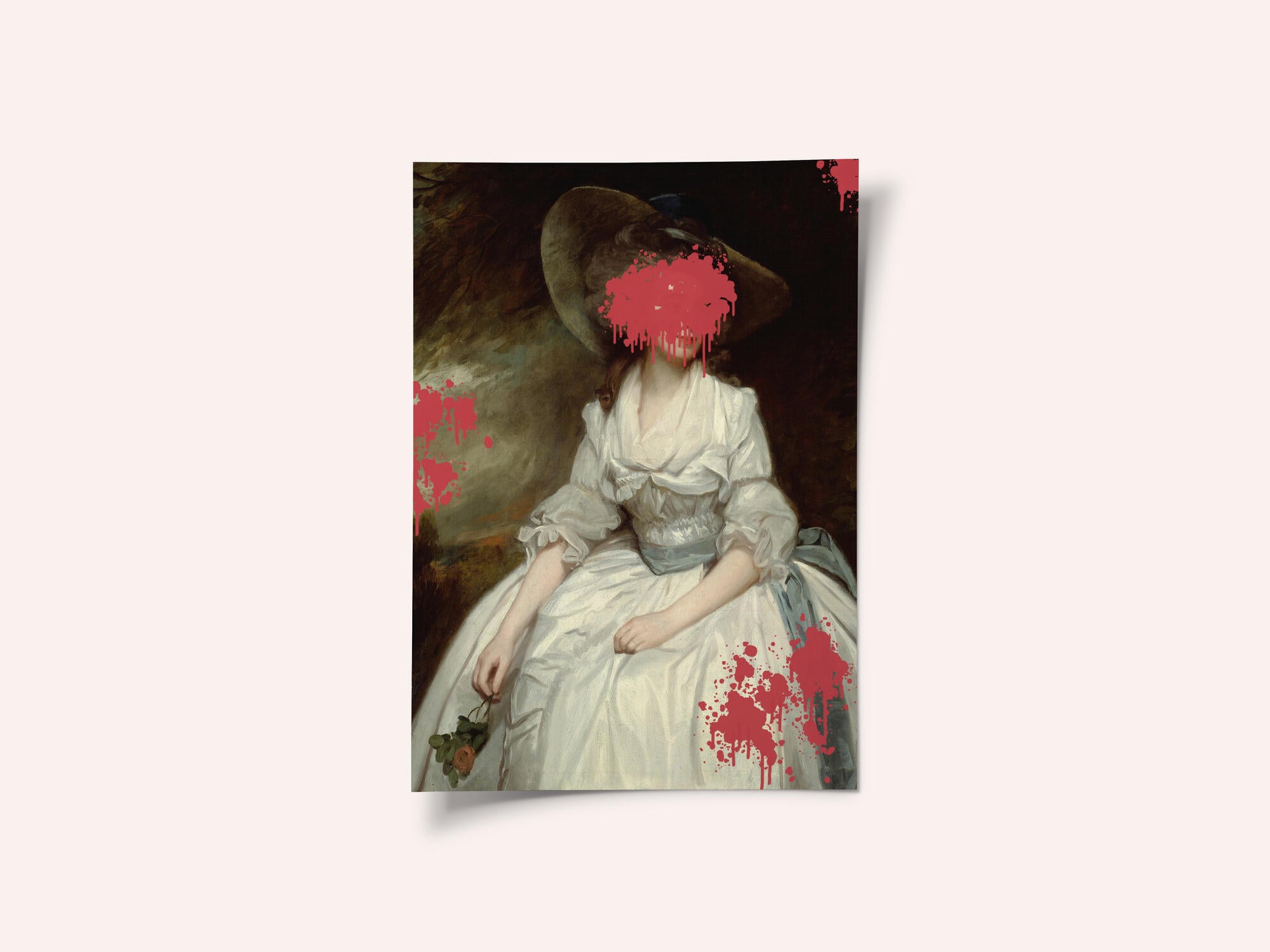 Renaissance Red Splash - Altered Art