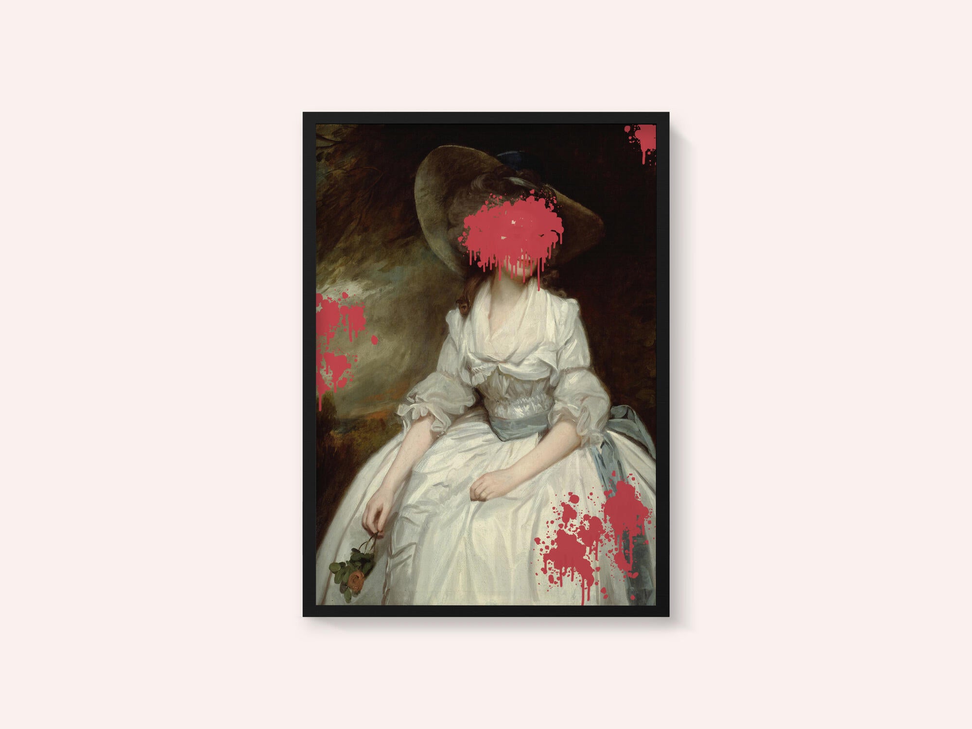 Renaissance Red Splash - Altered Art