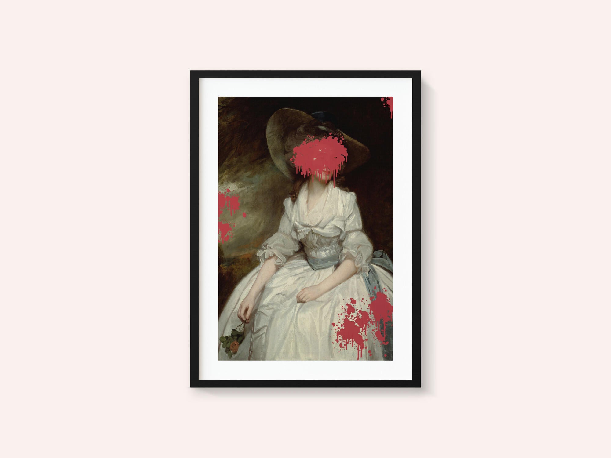 Renaissance Red Splash - Altered Art