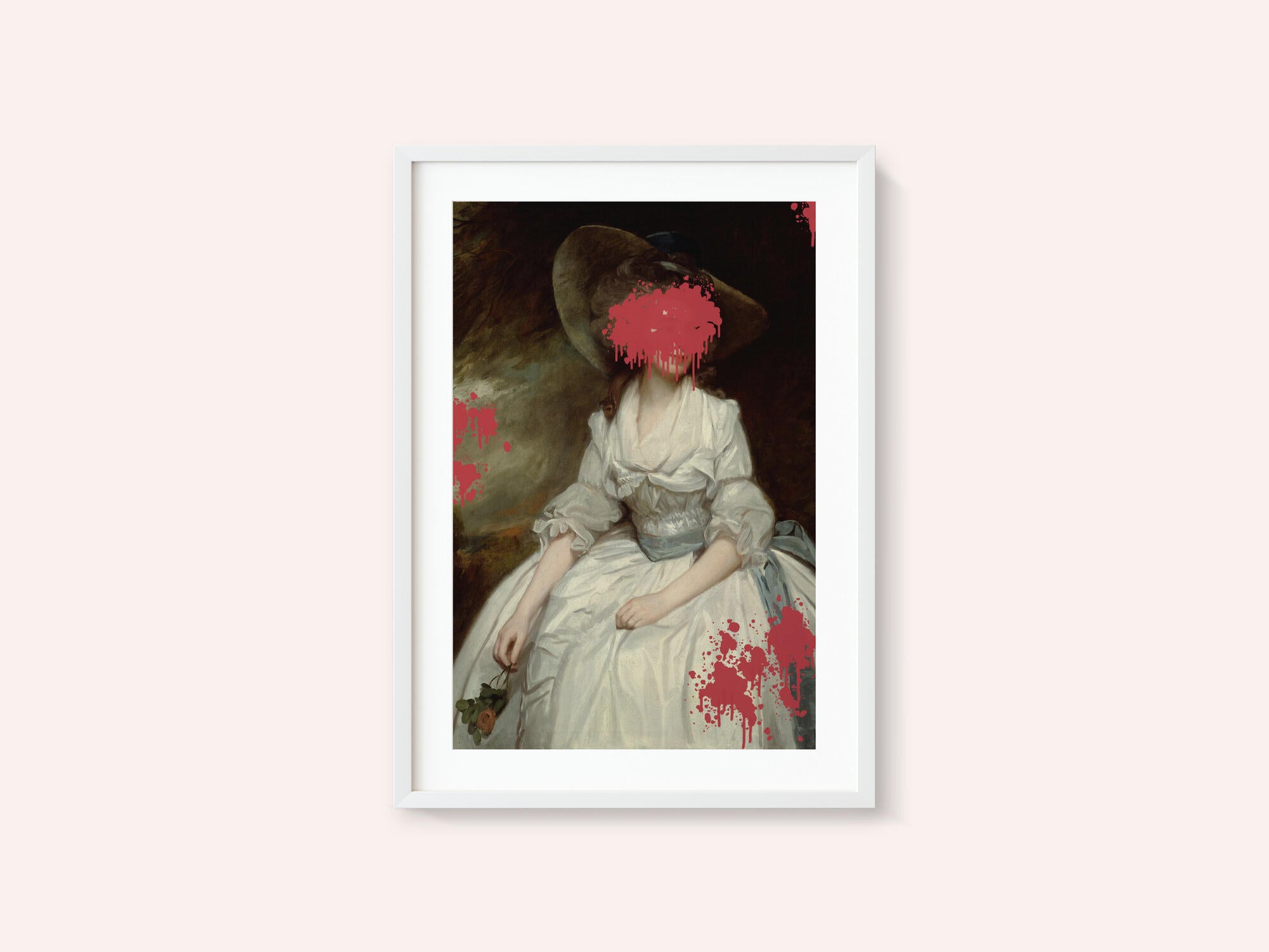 Renaissance Red Splash - Altered Art