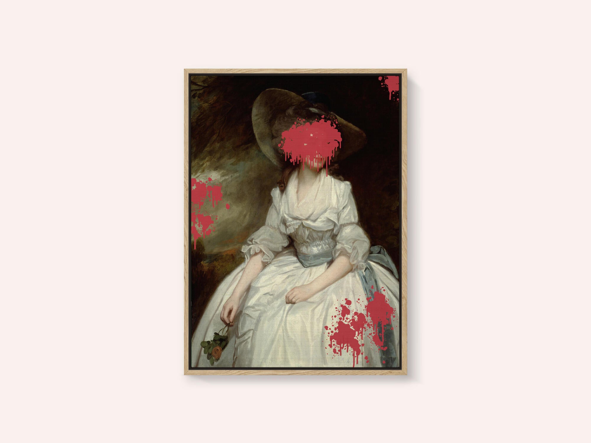 Renaissance Red Splash - Altered Art