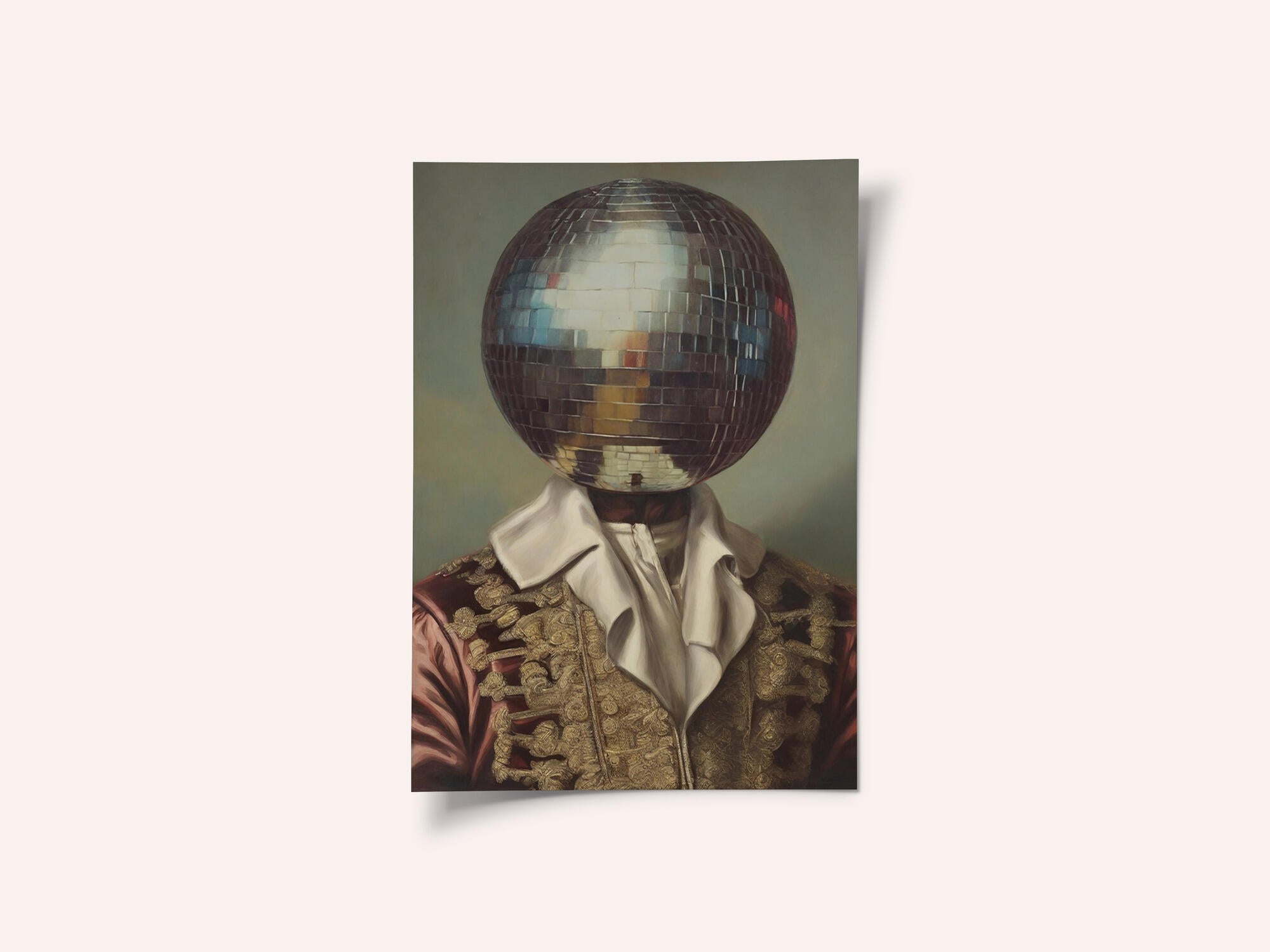 DiscoHead King  / Altered Collage Art