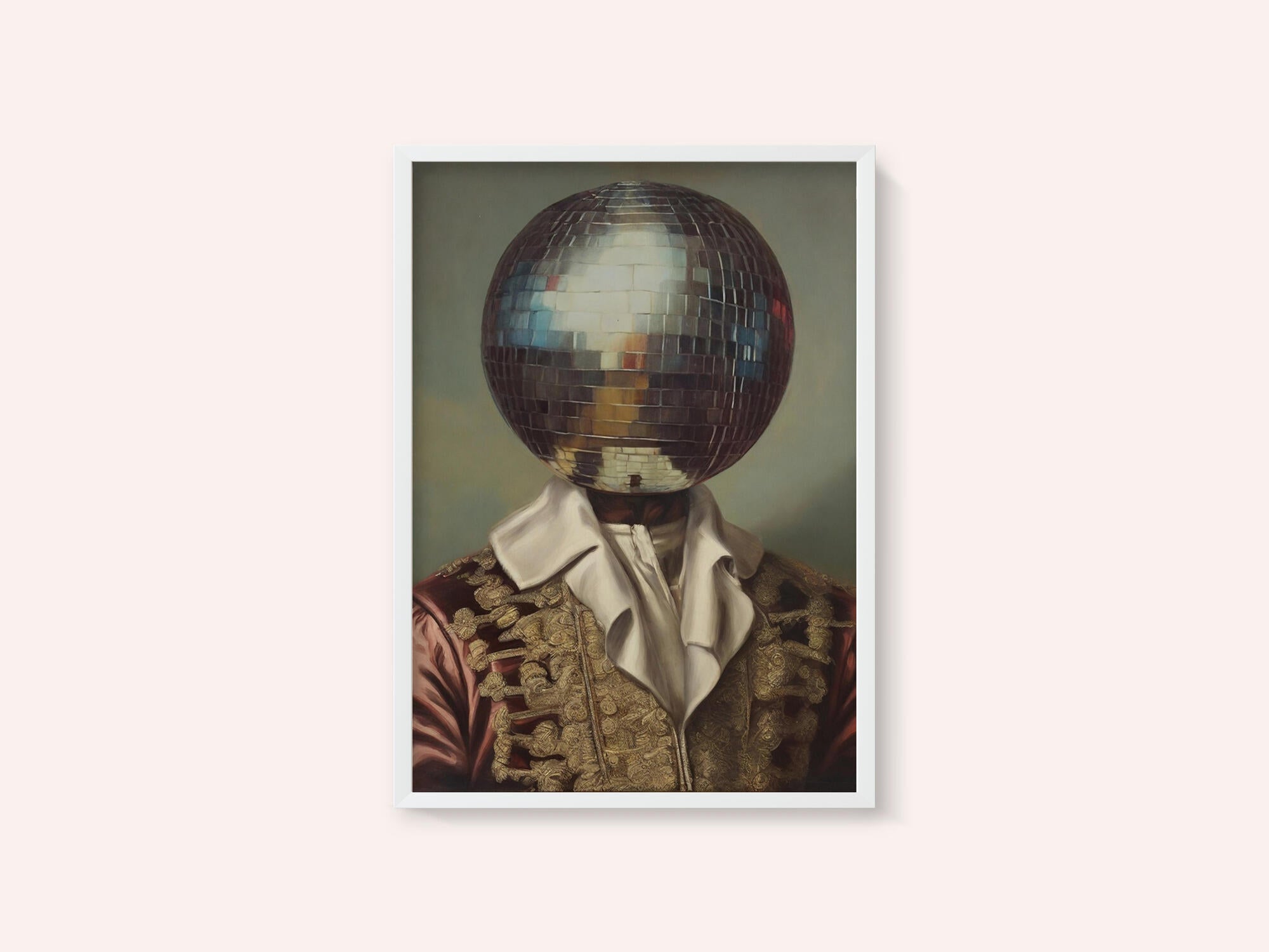 DiscoHead King  / Altered Collage Art