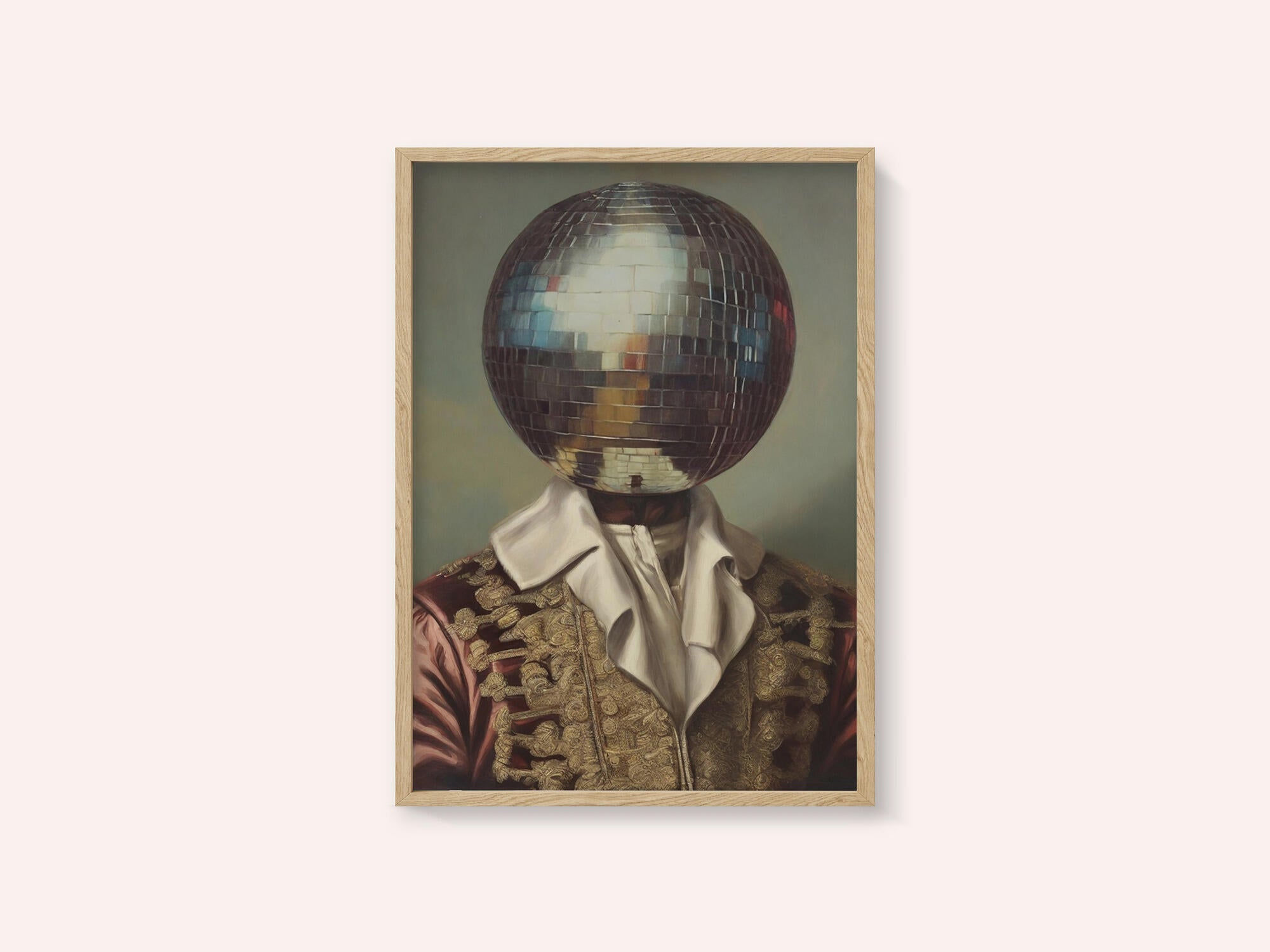 DiscoHead King  / Altered Collage Art
