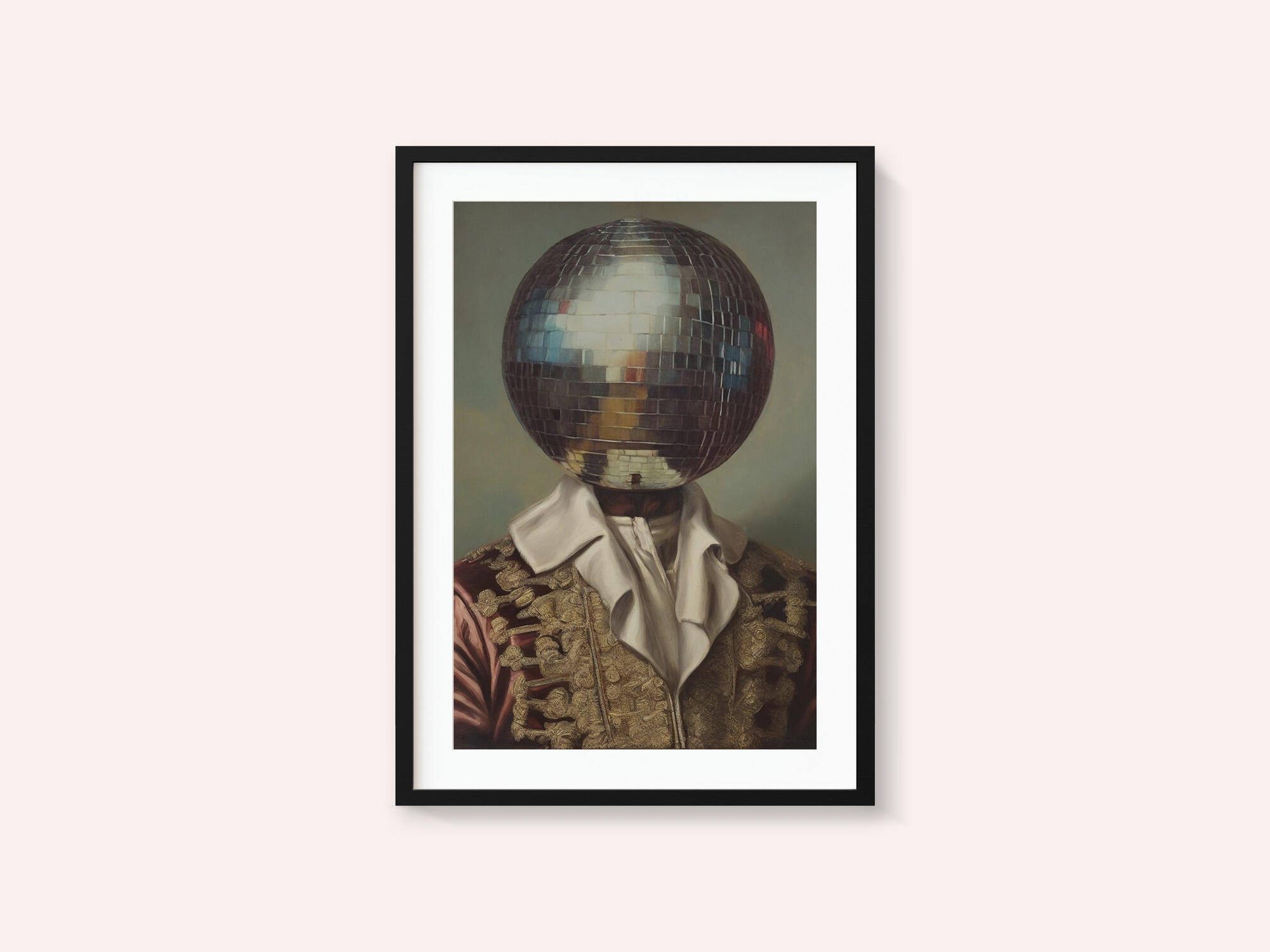 DiscoHead King  / Altered Collage Art