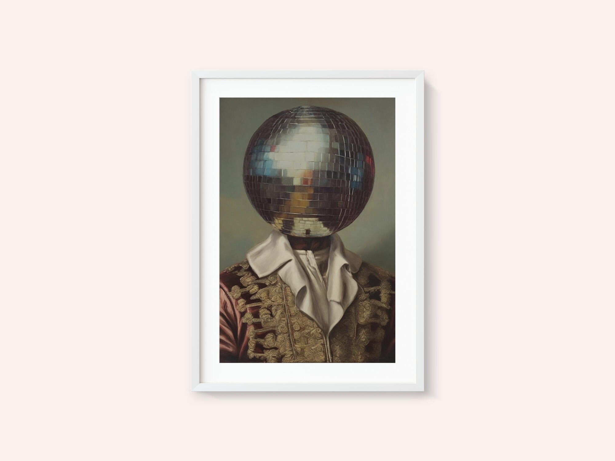 DiscoHead King  / Altered Collage Art