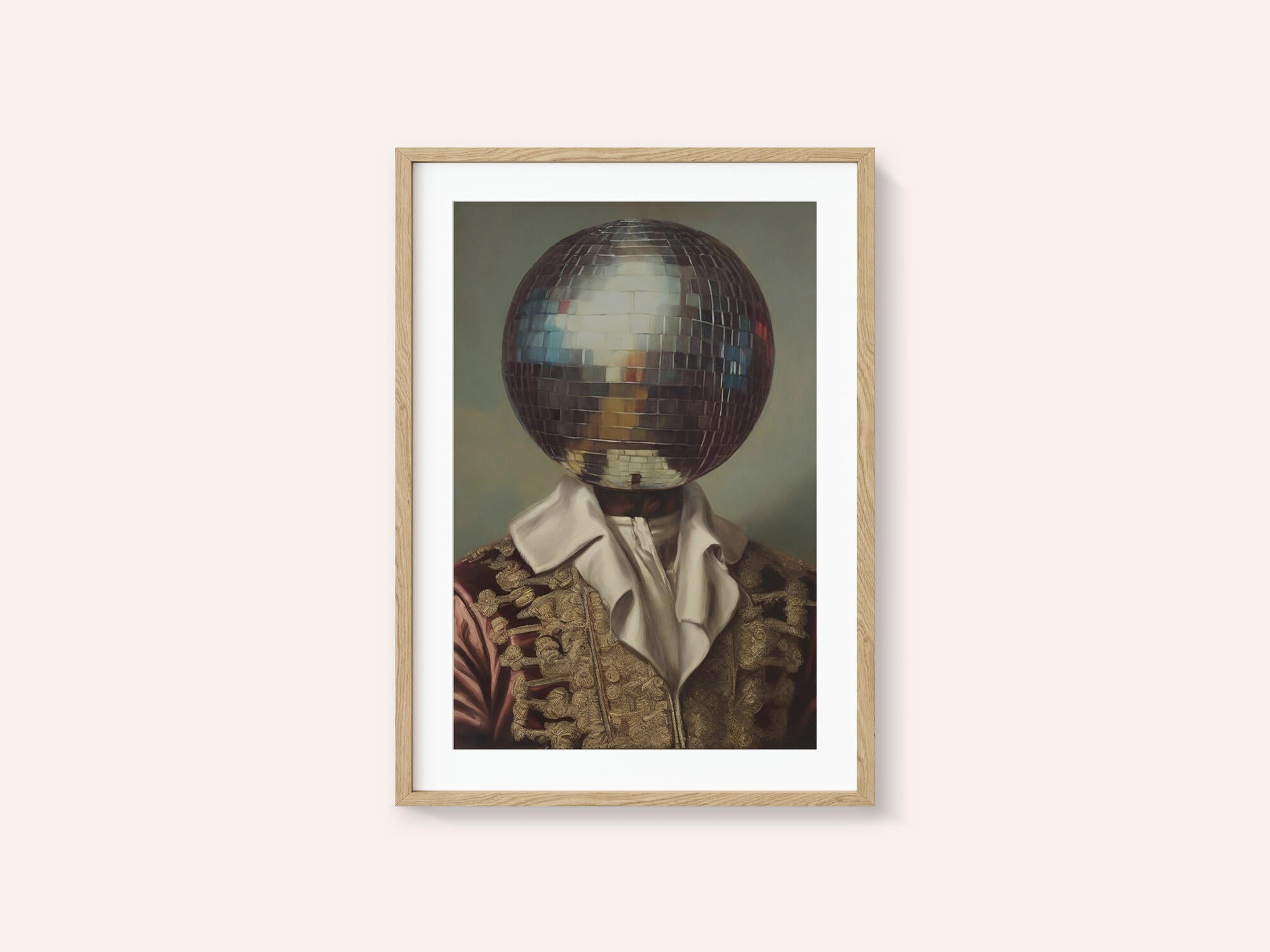 DiscoHead King  / Altered Collage Art