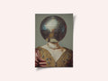 DiscoHead Queen / Altered Collage Art