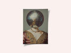 DiscoHead Queen / Altered Collage Art