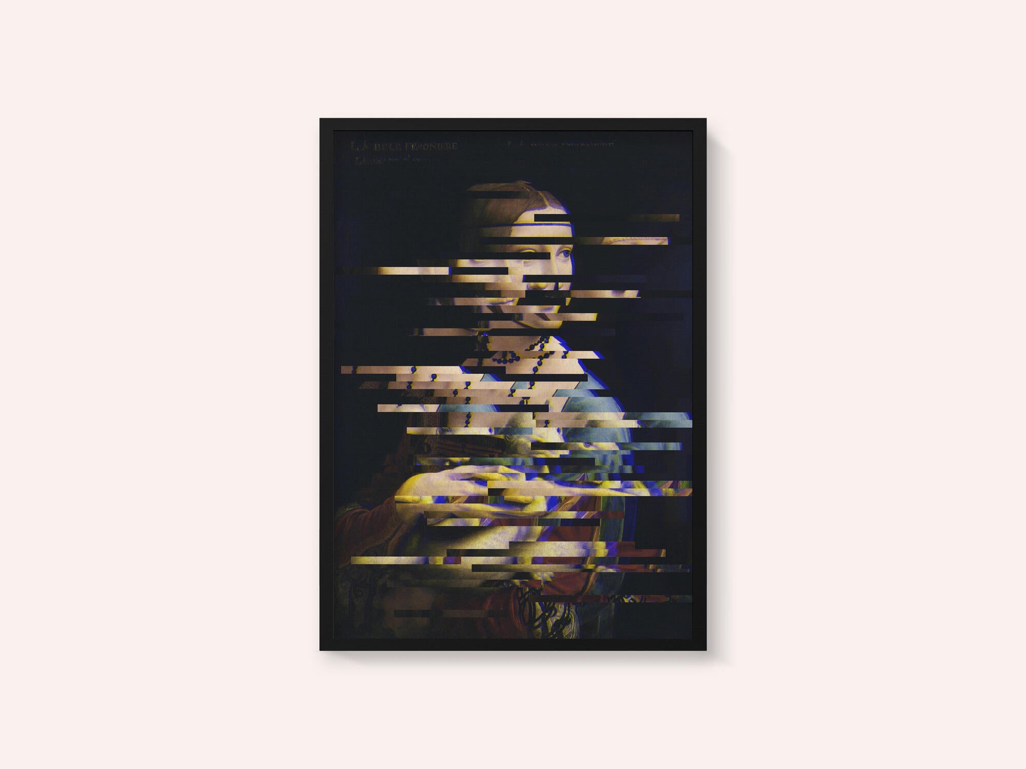 Glitched Leonardo da Vinci's Lady with an Ermine