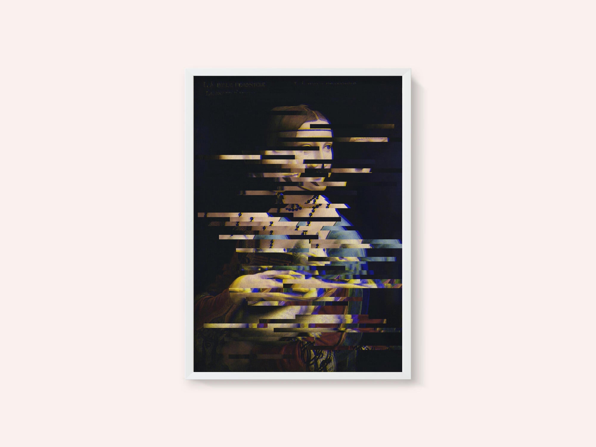 Glitched Leonardo da Vinci's Lady with an Ermine