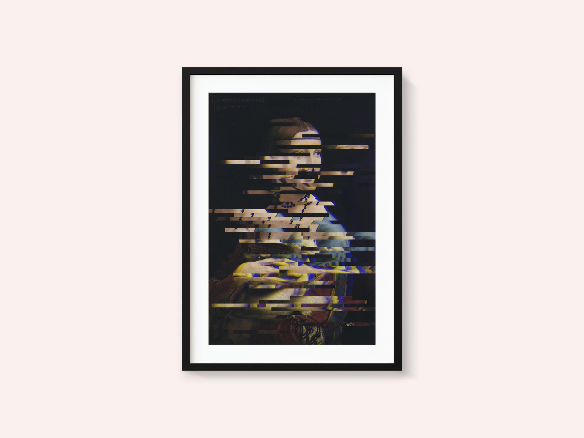 Glitched Leonardo da Vinci's Lady with an Ermine