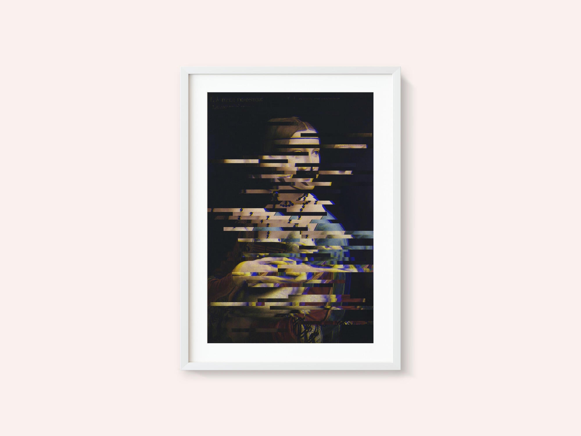 Glitched Leonardo da Vinci's Lady with an Ermine