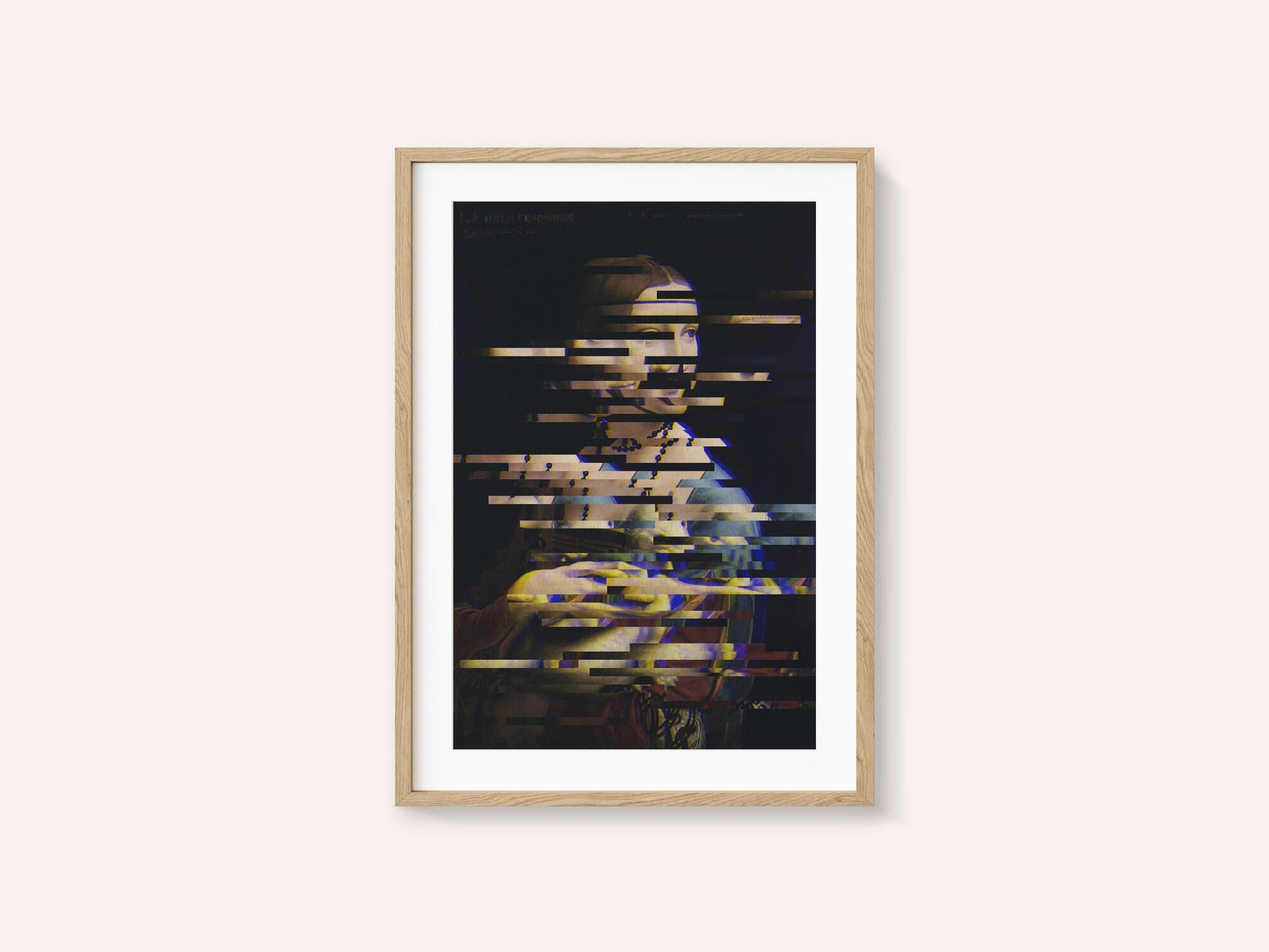 Glitched Leonardo da Vinci's Lady with an Ermine