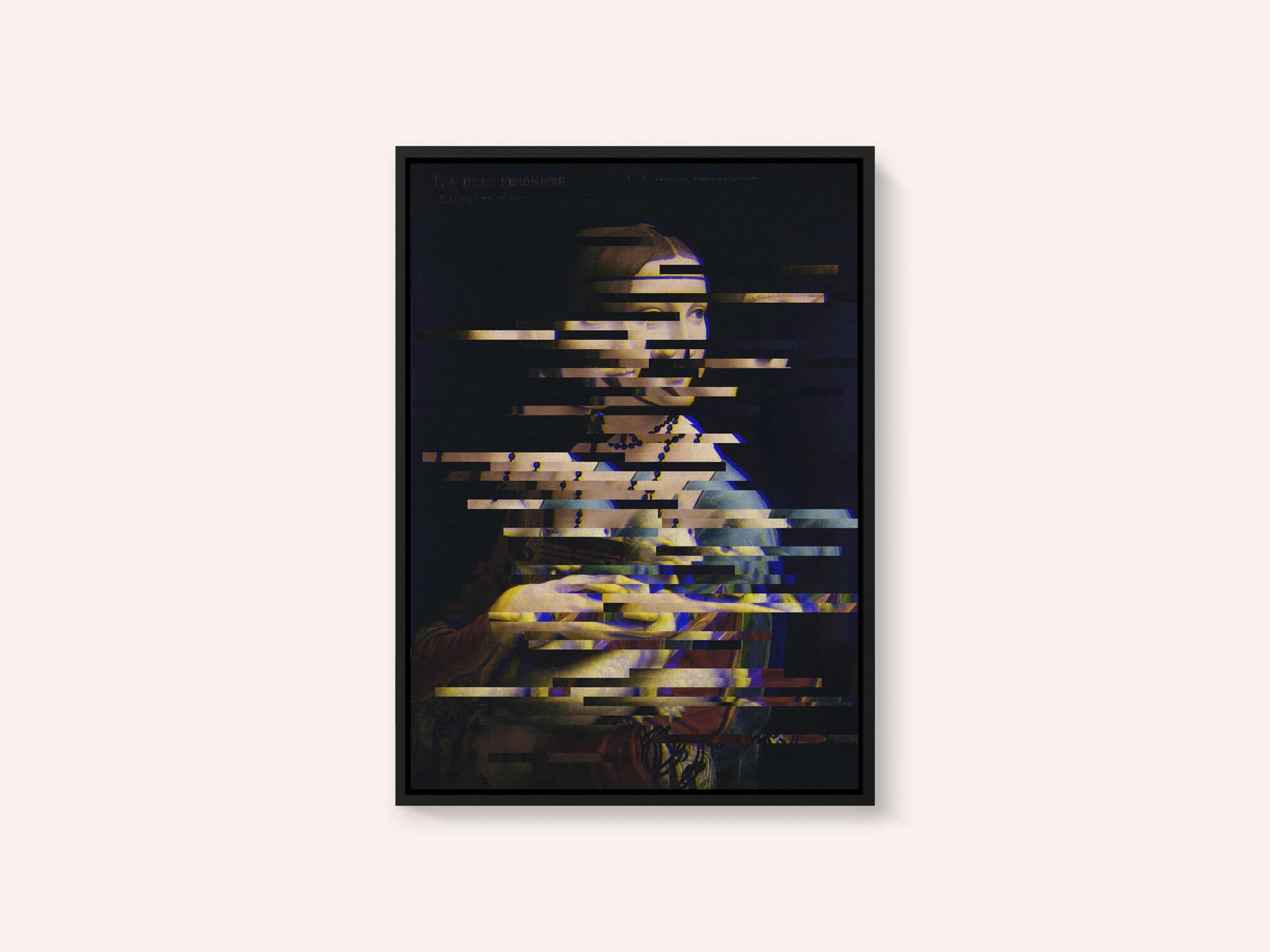 Glitched Leonardo da Vinci's Lady with an Ermine