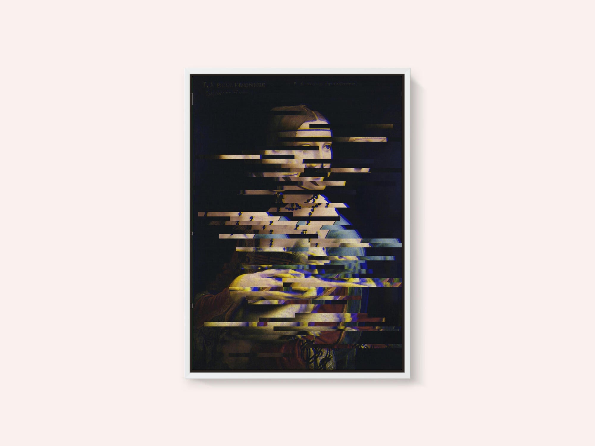 Glitched Leonardo da Vinci's Lady with an Ermine