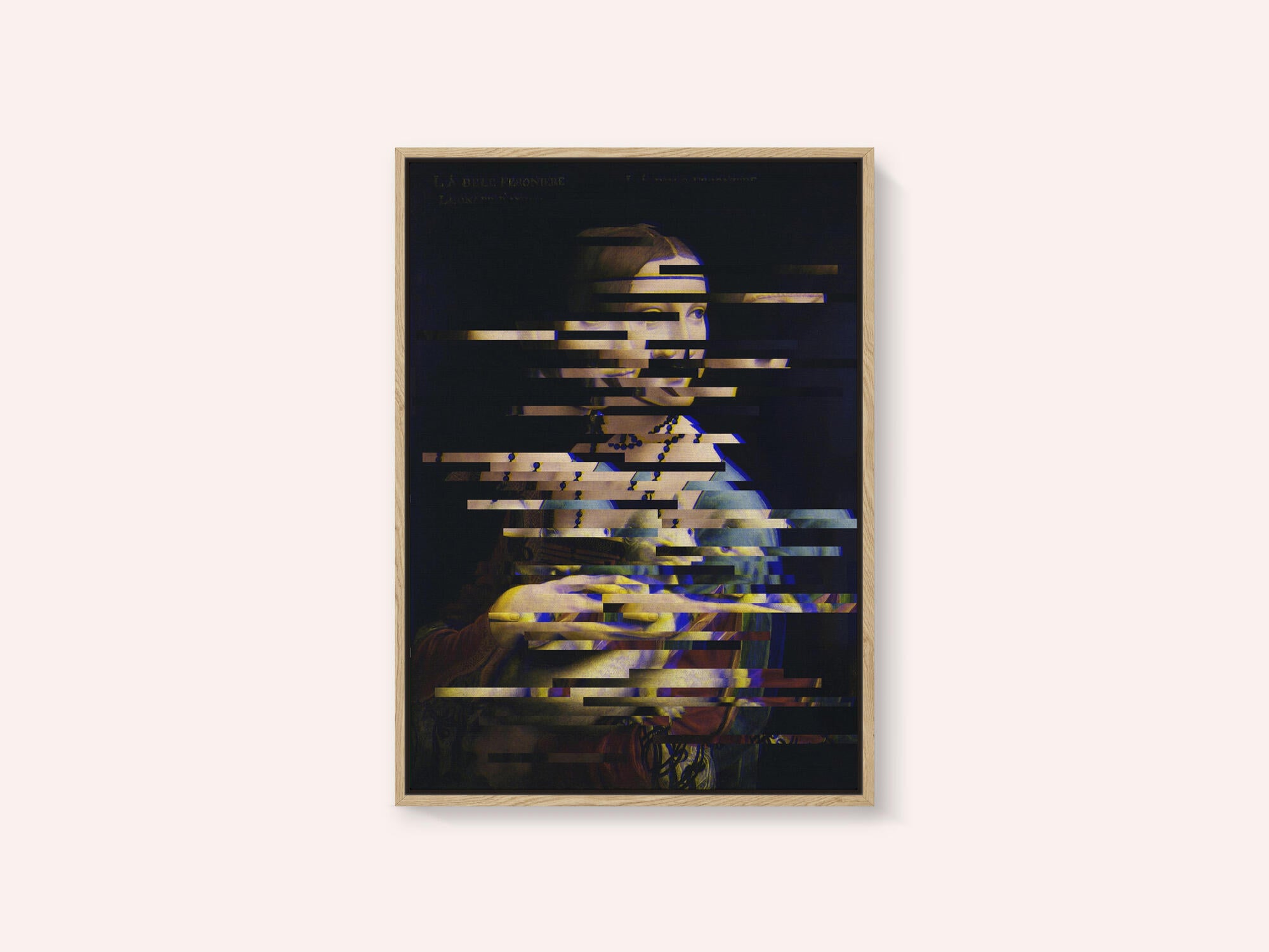 Glitched Leonardo da Vinci's Lady with an Ermine