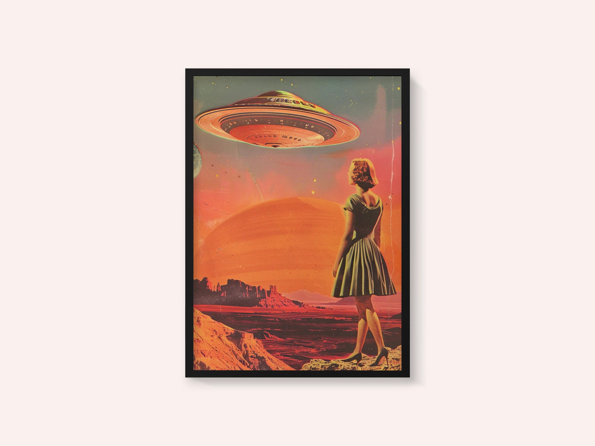 Retro-futuristic Scene With A Woman