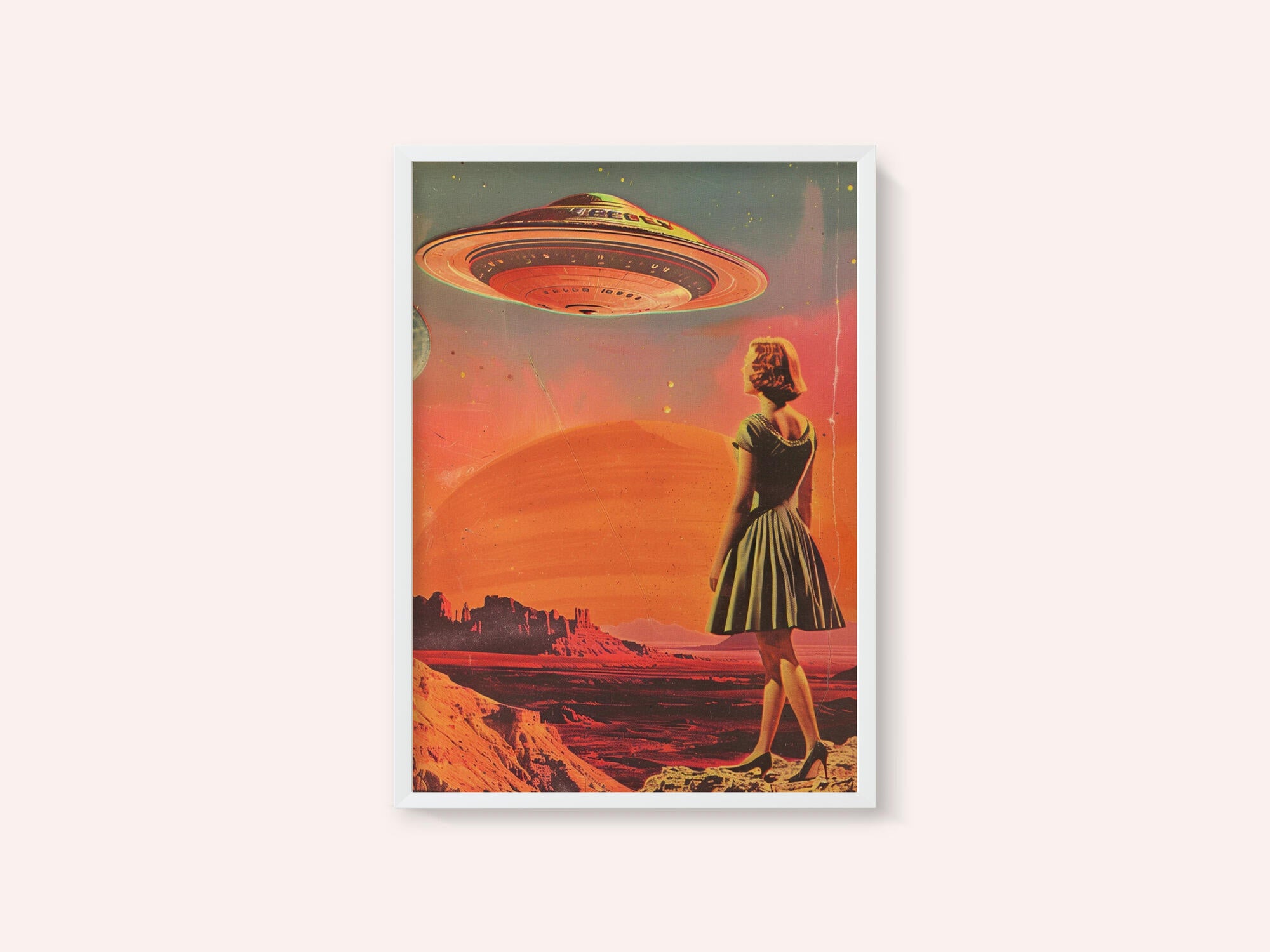 Retro-futuristic Scene With A Woman