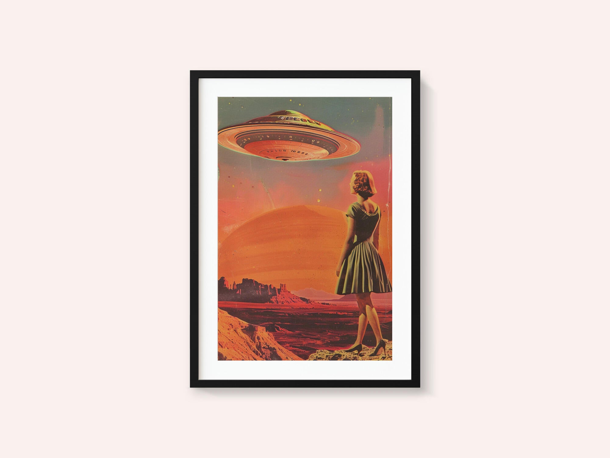 Retro-futuristic Scene With A Woman