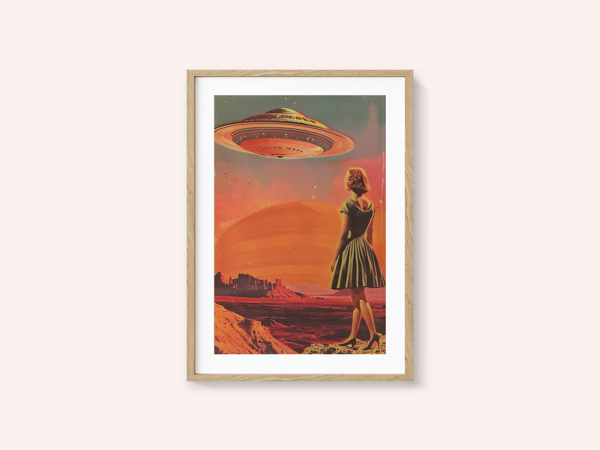 Retro-futuristic Scene With A Woman
