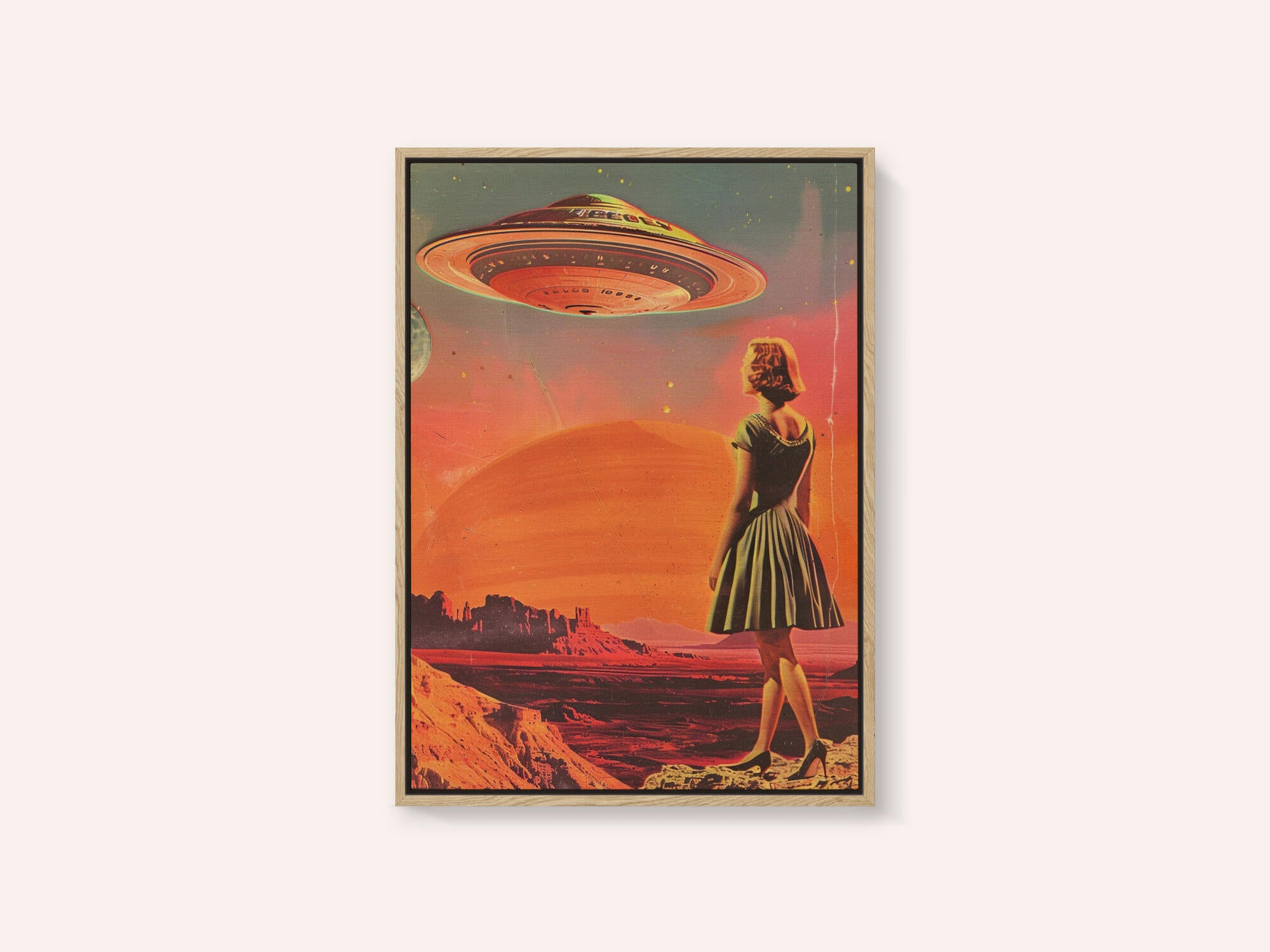 Retro-futuristic Scene With A Woman