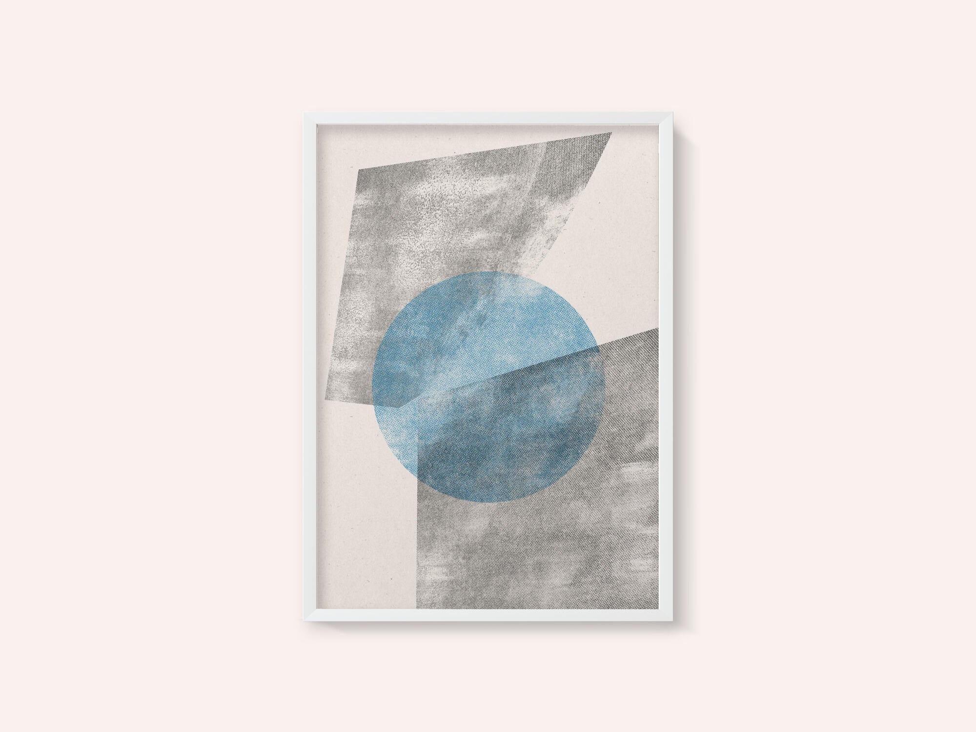 Blue Geometric Modern Object