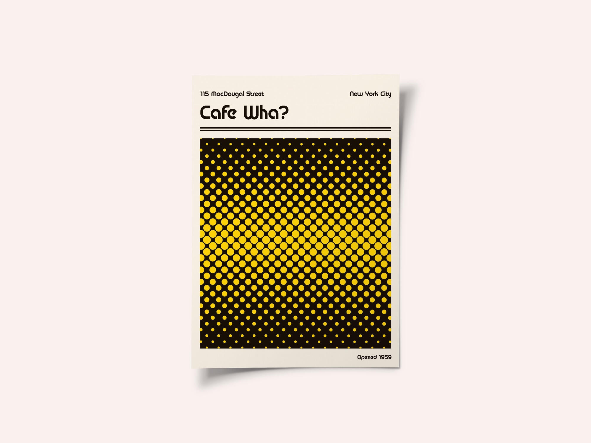 Cafe Wha Retro Poster
