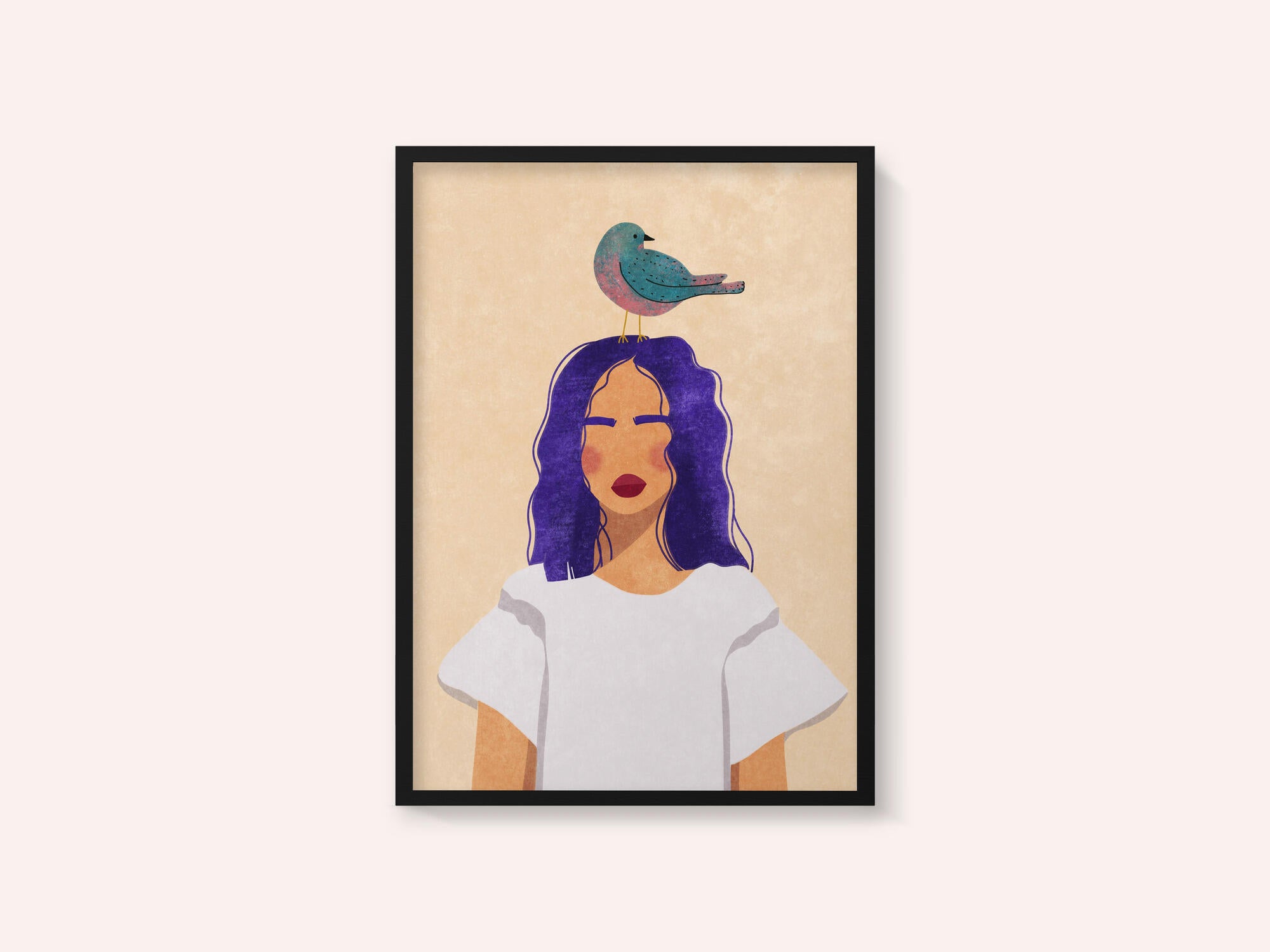 Girl with bird