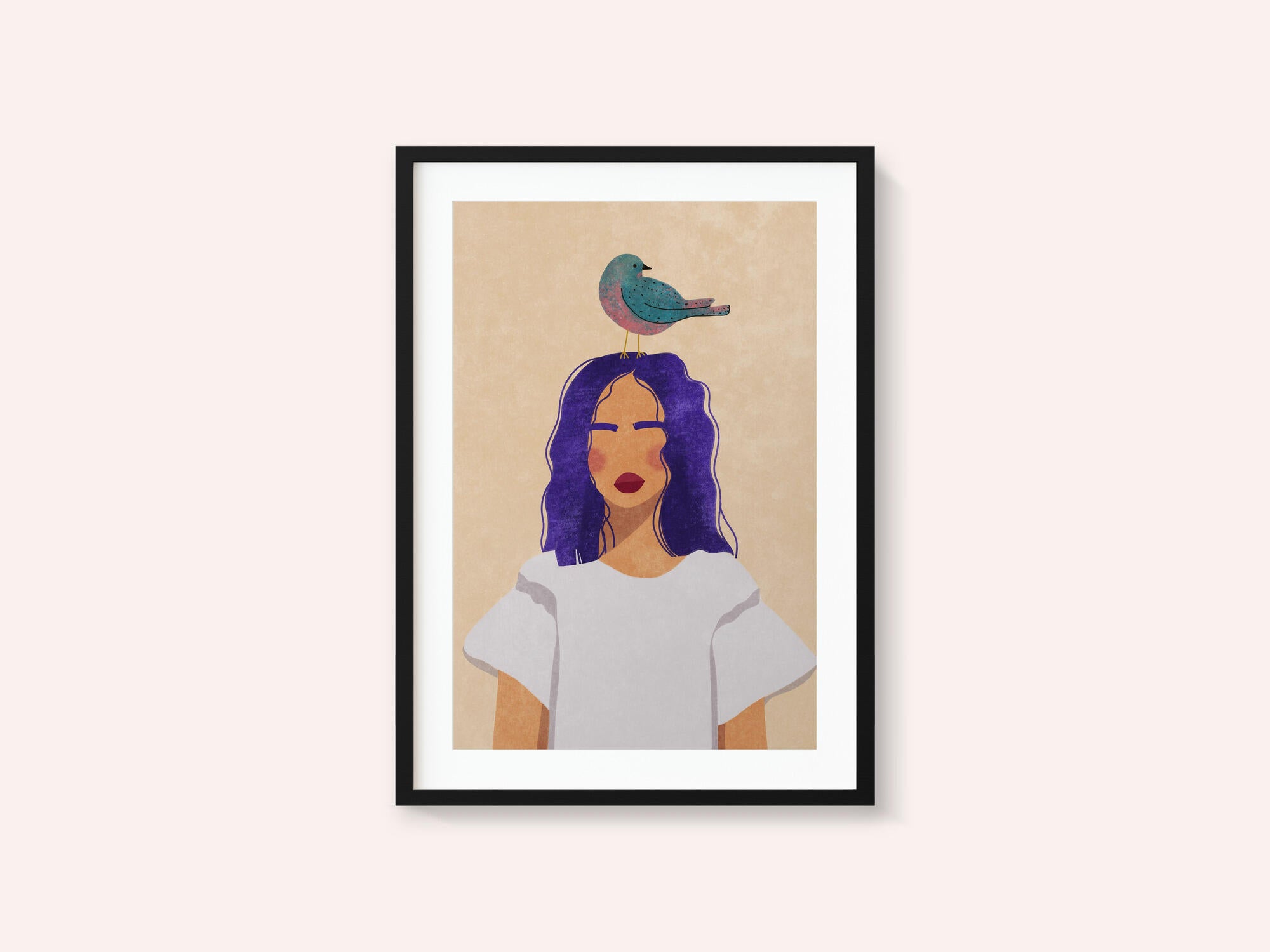 Girl with bird