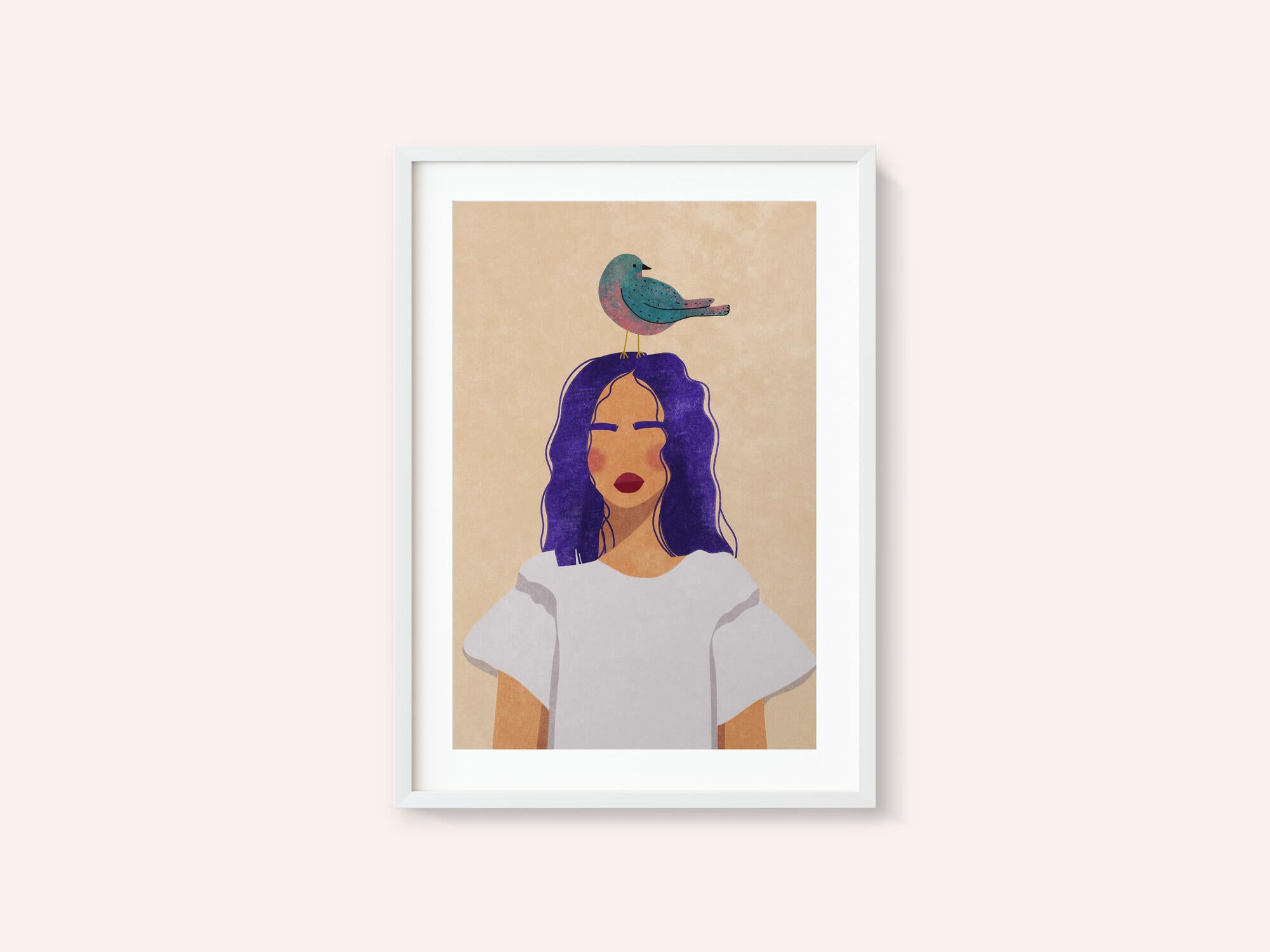 Girl with bird