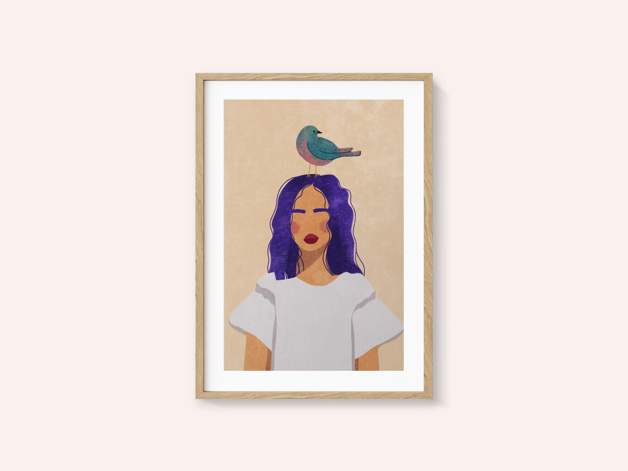Girl with bird