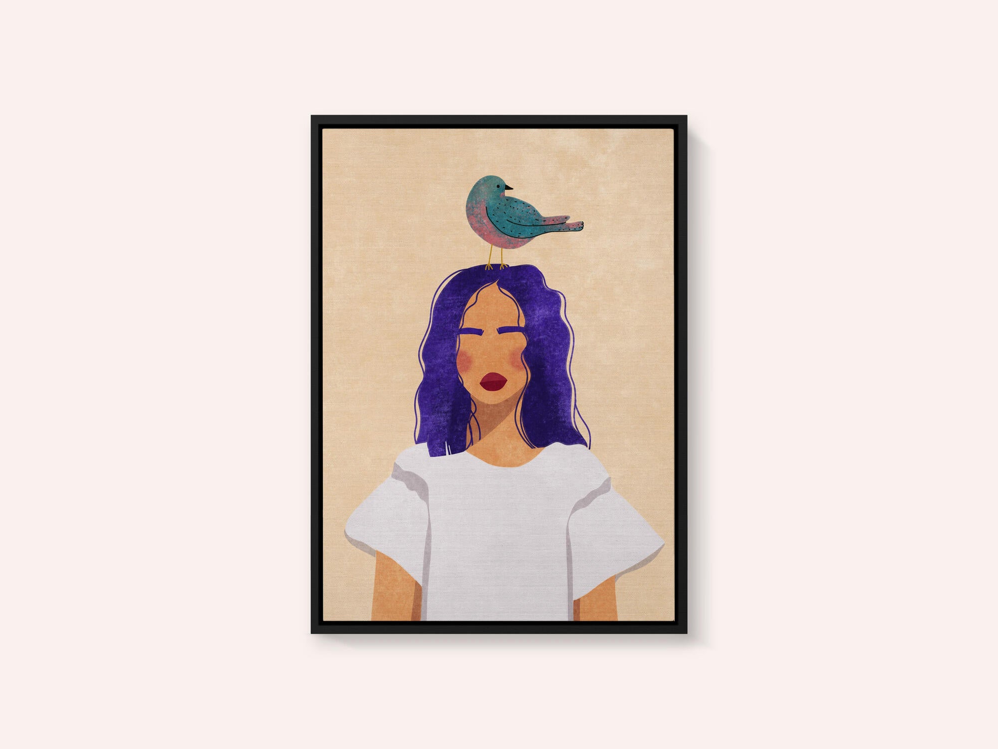Girl with bird