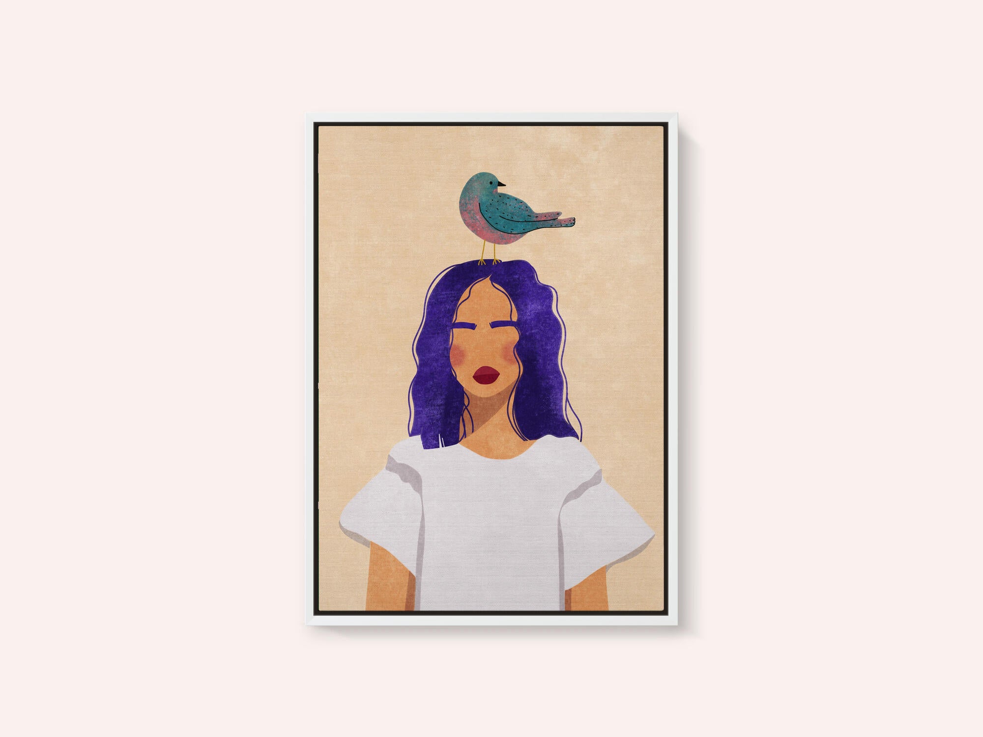 Girl with bird