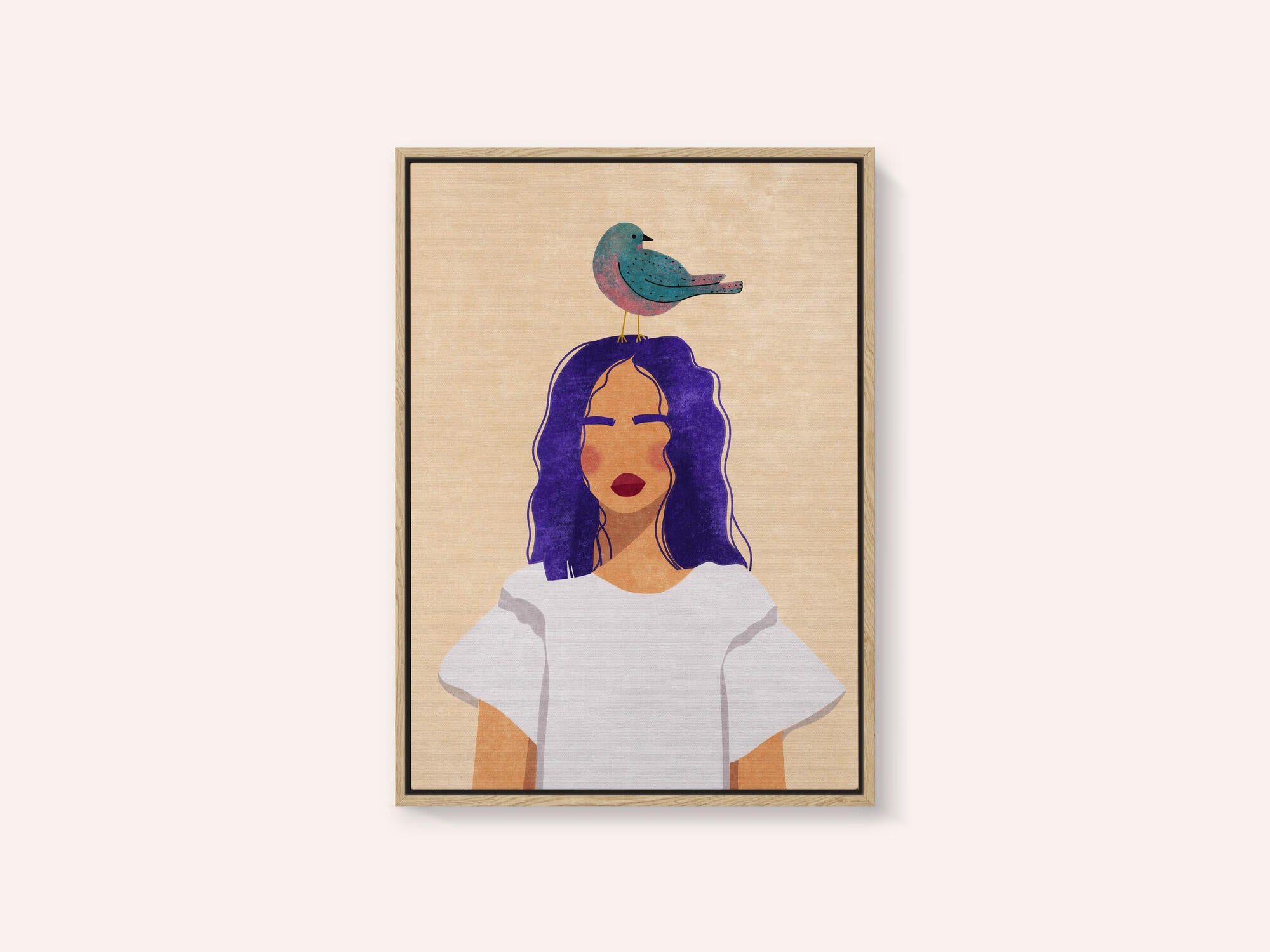 Girl with bird