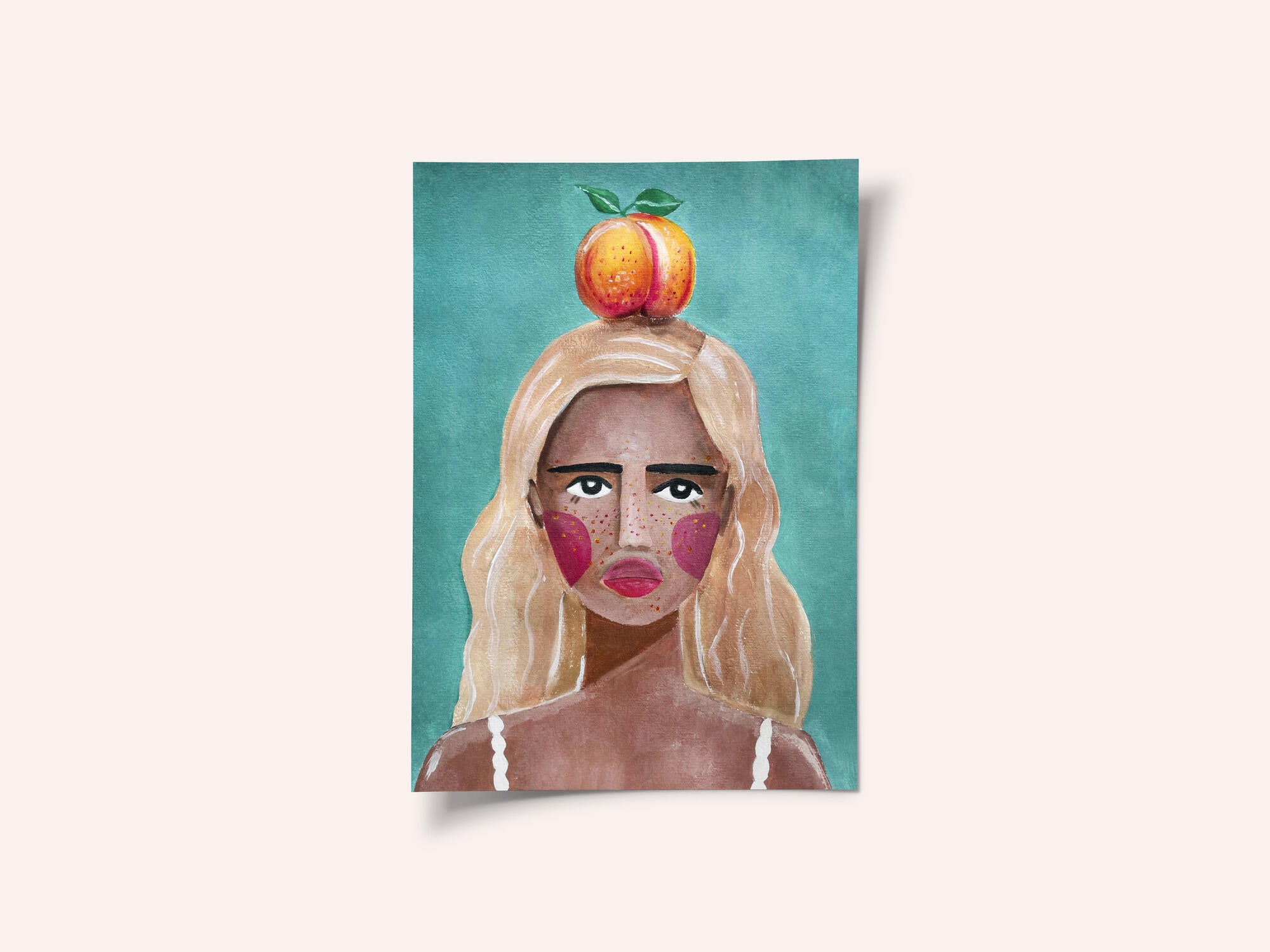Woman With Peach
