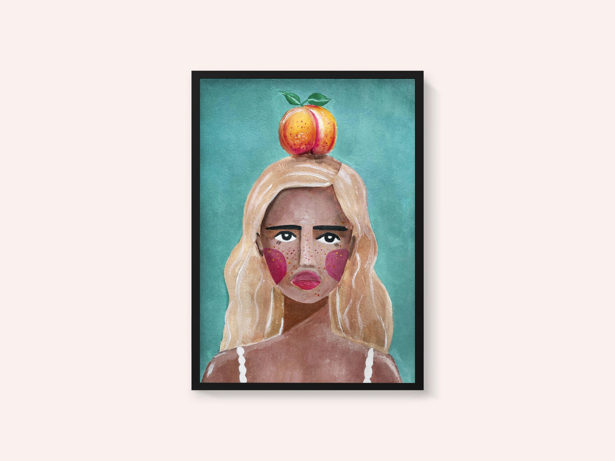 Woman With Peach