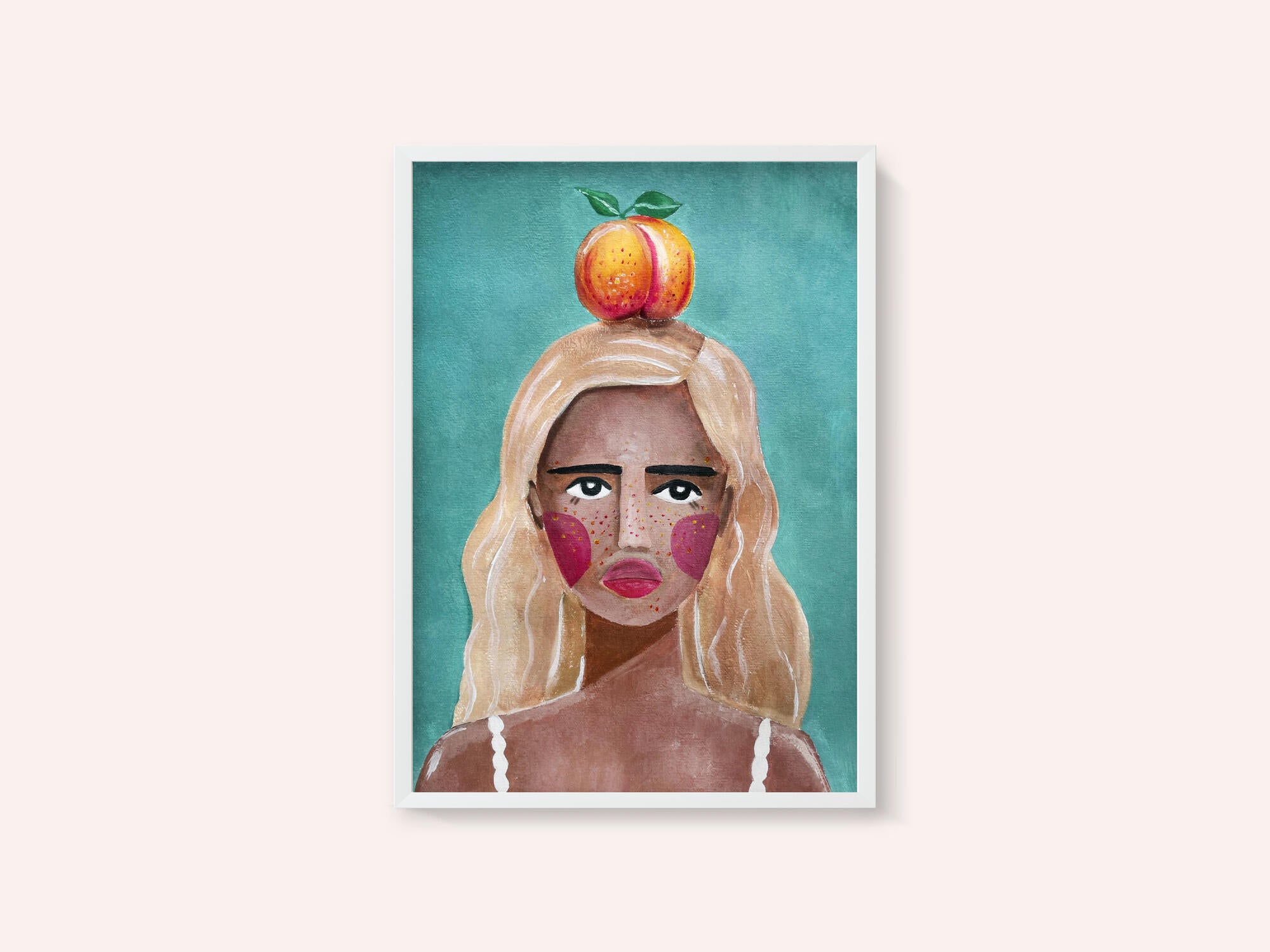 Woman With Peach