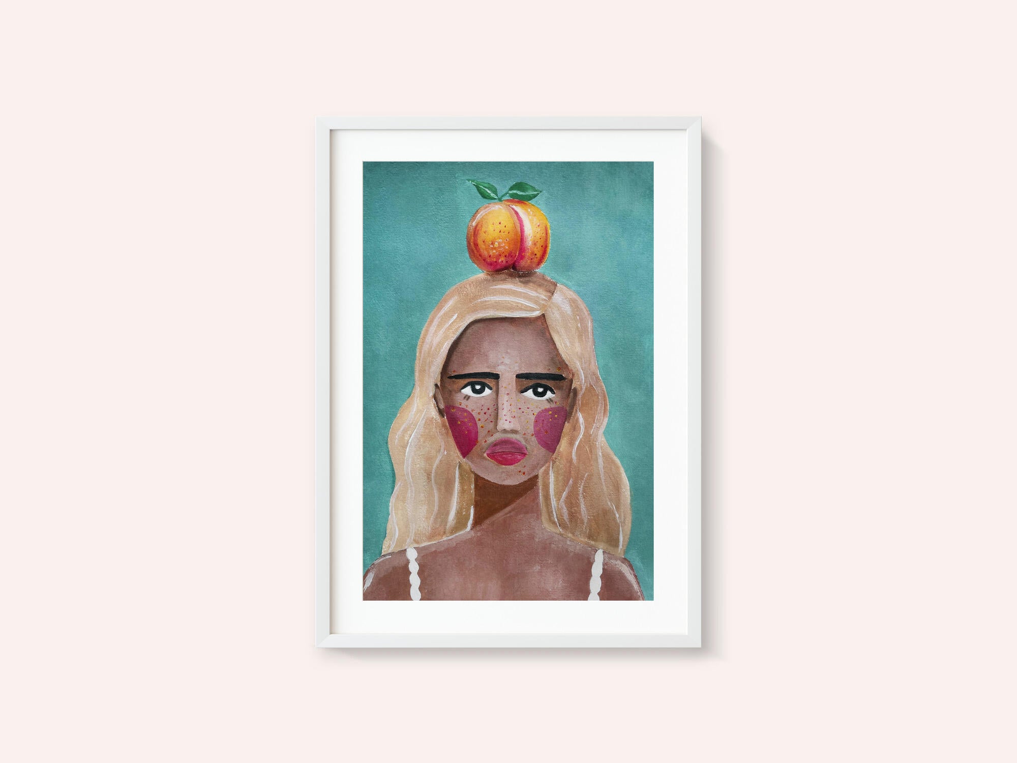 Woman With Peach
