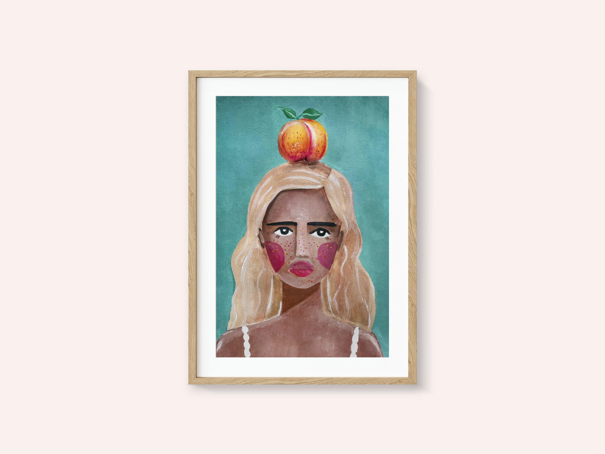 Woman With Peach