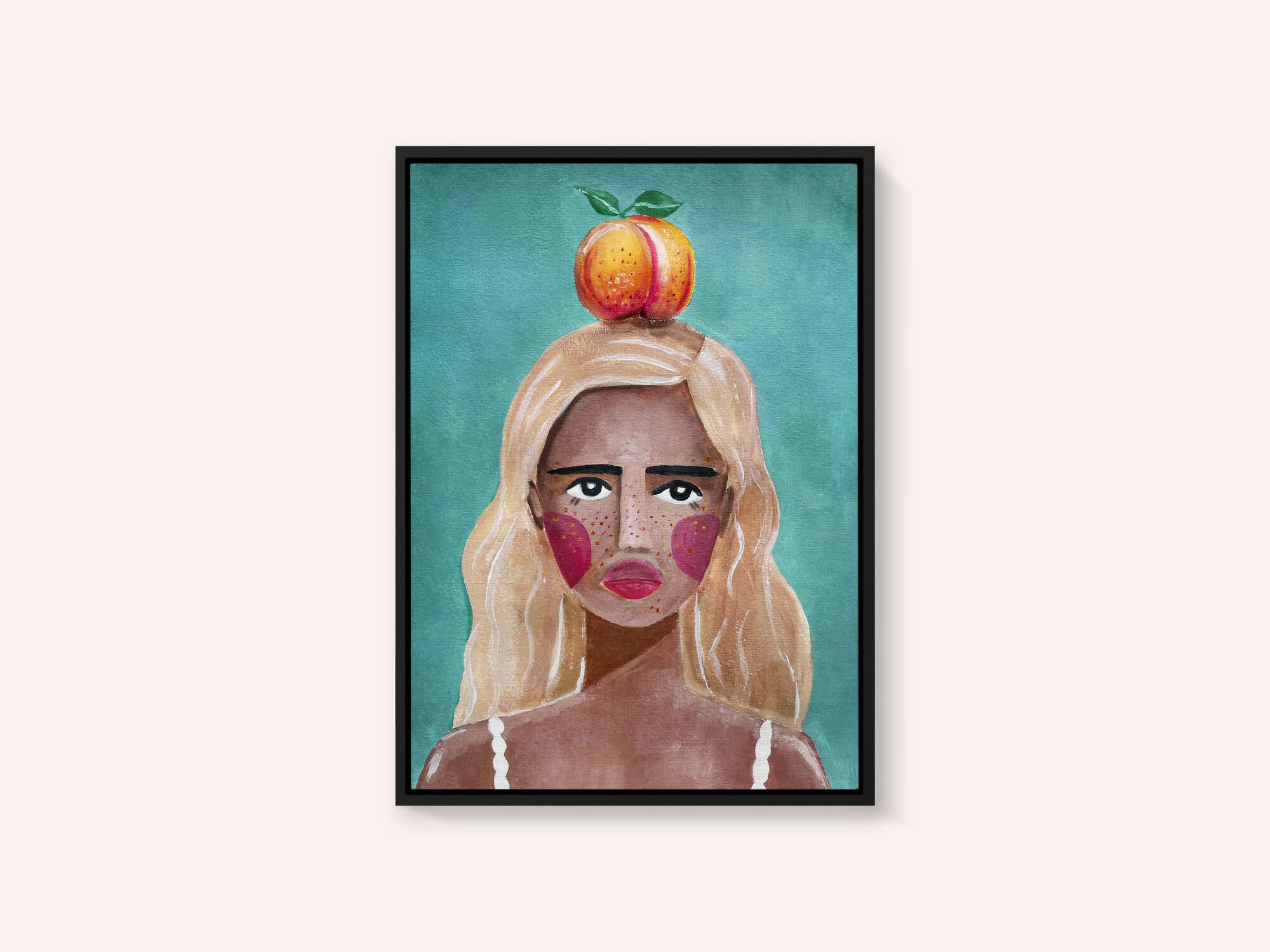 Woman With Peach