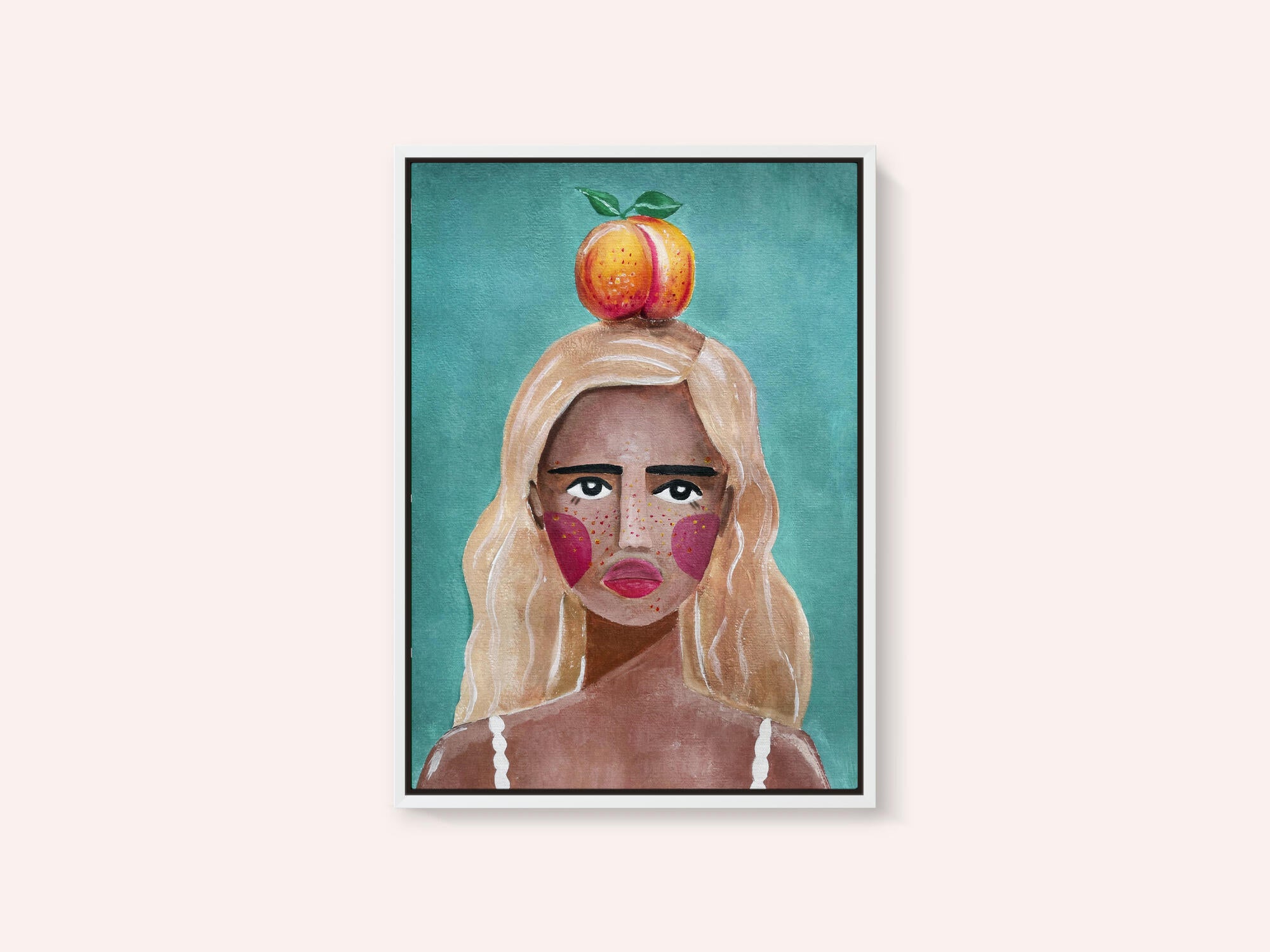 Woman With Peach