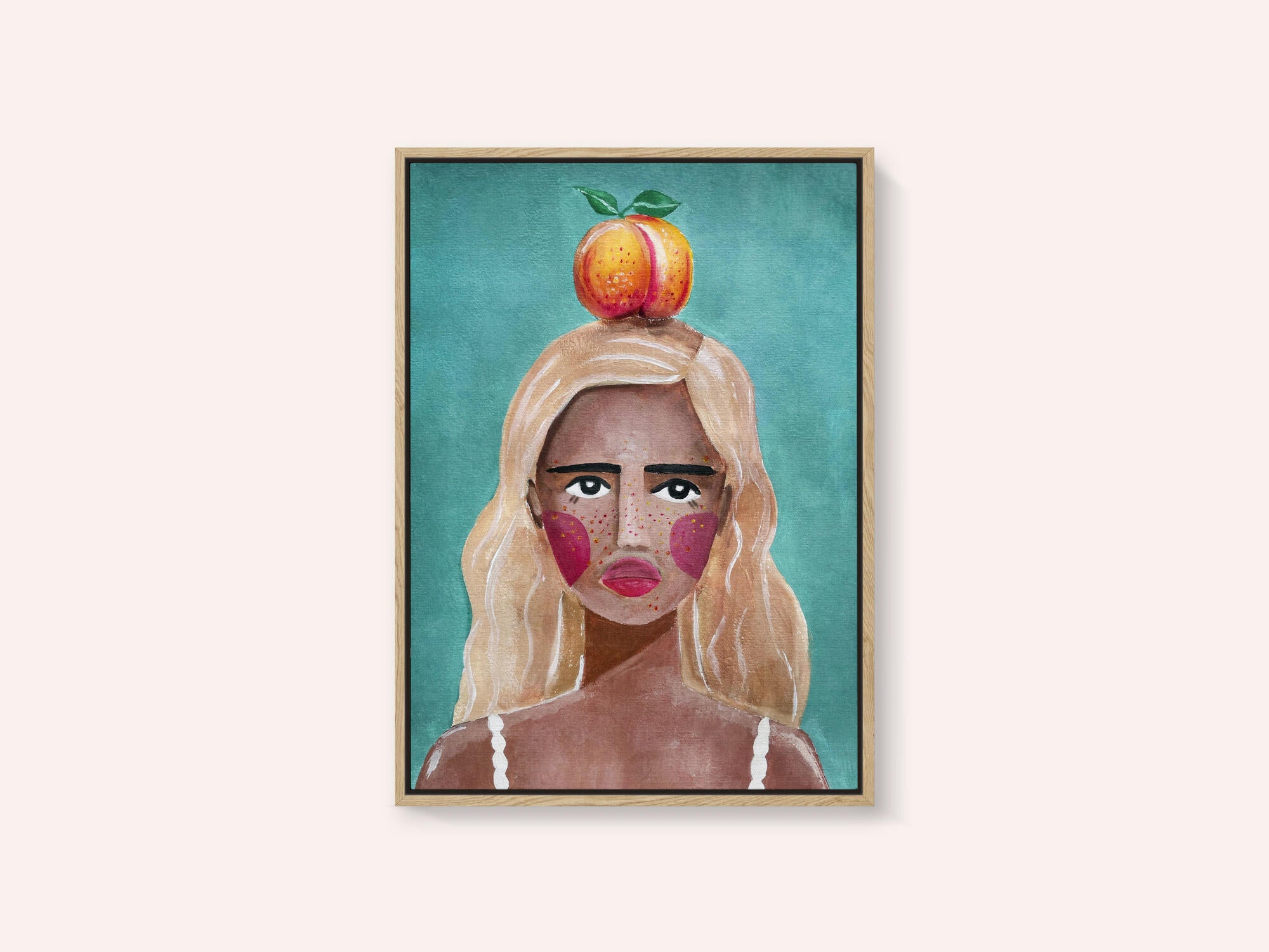 Woman With Peach
