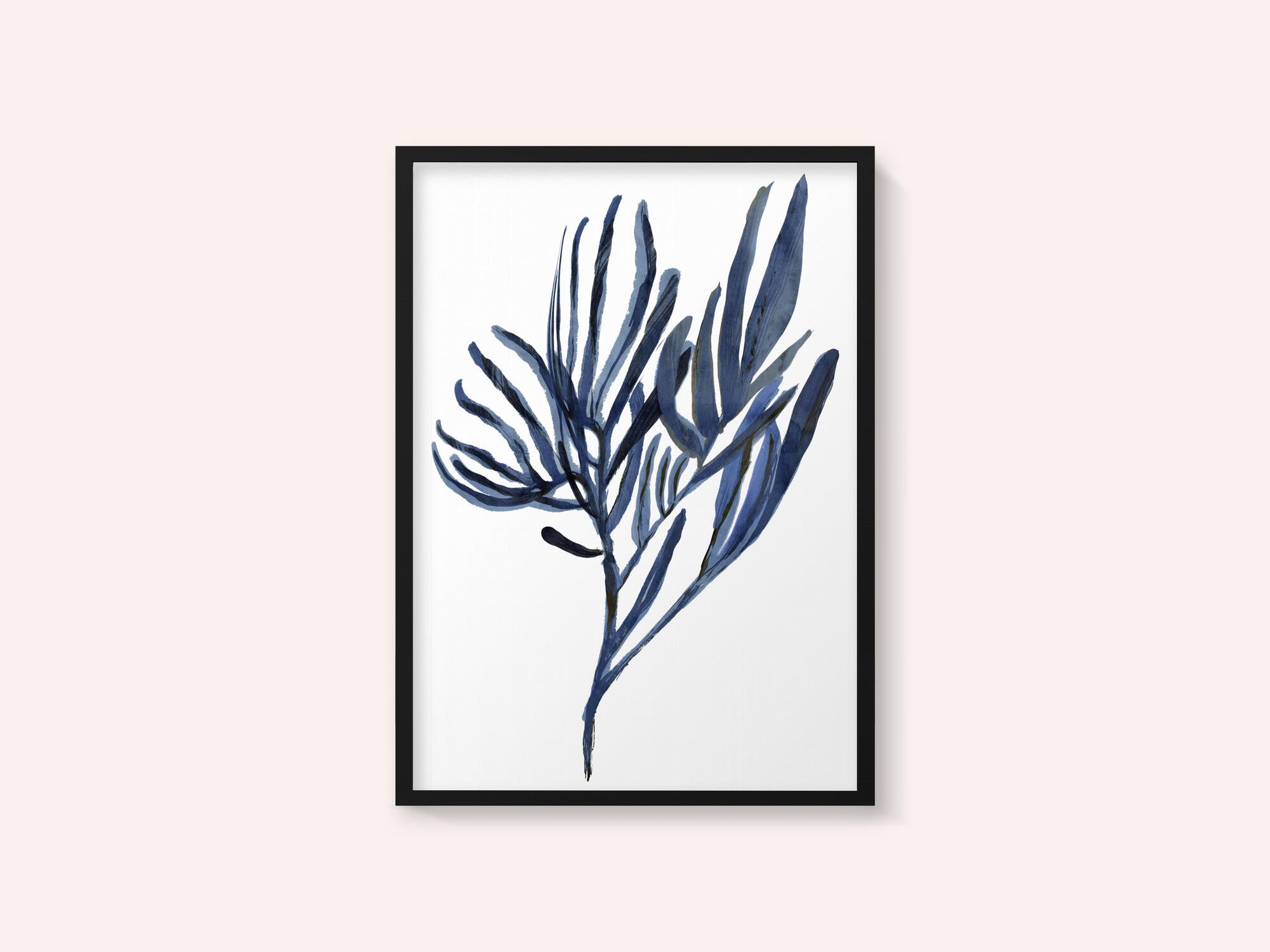 Blue Aquatic Plant Poster 2