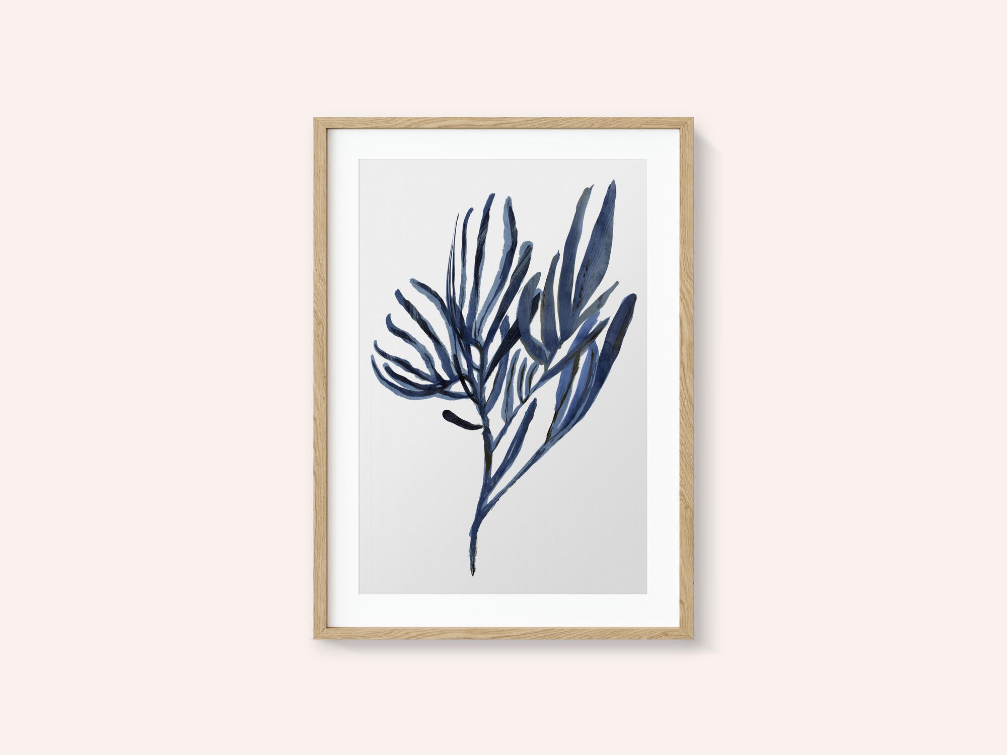 Blue Aquatic Plant Poster 2