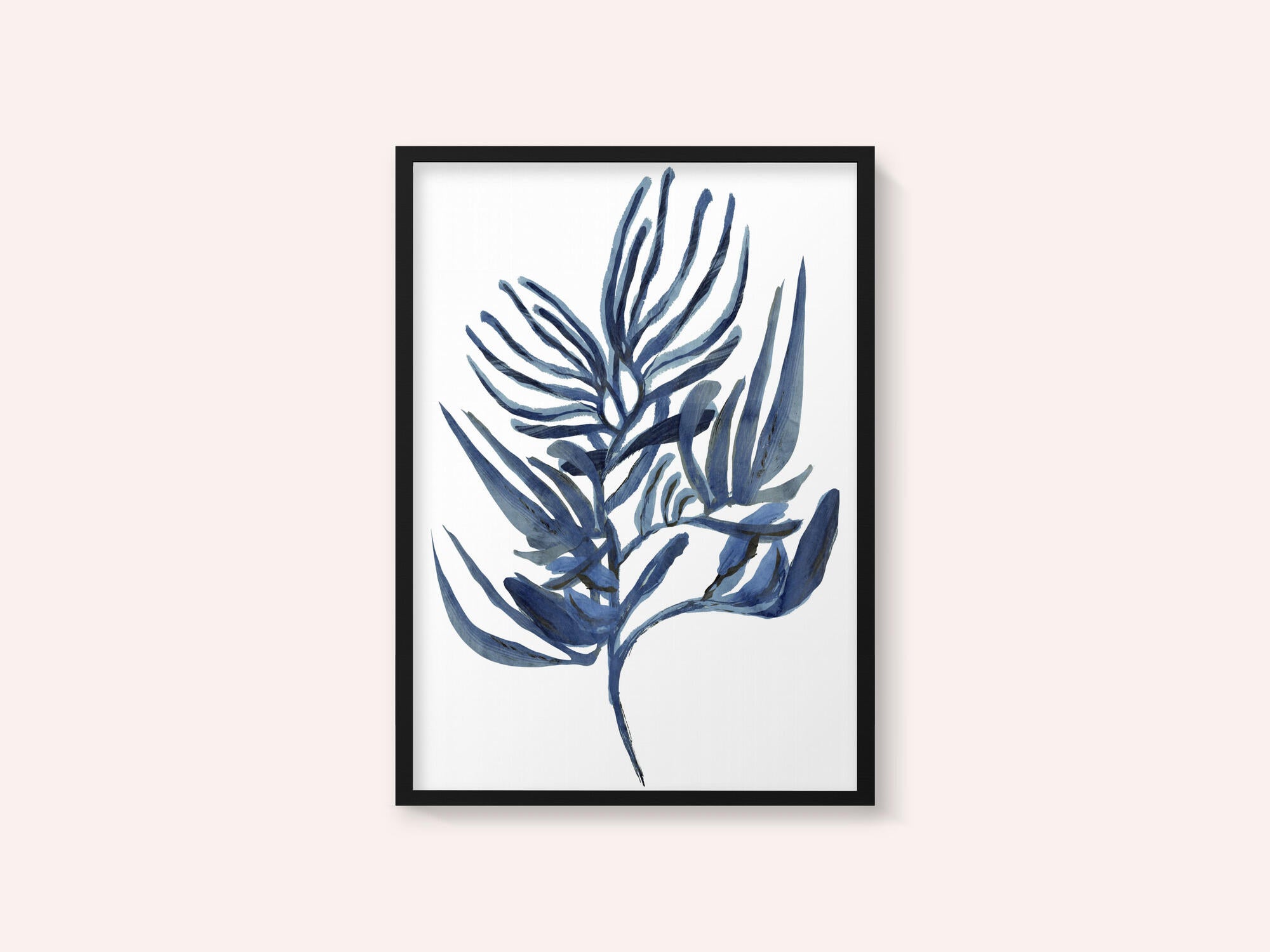 Blue Aquatic Plant Poster 1