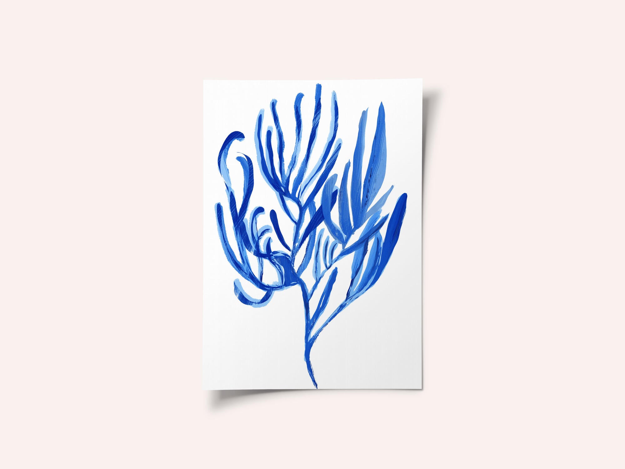 Blue Aquatic Plant Poster 4