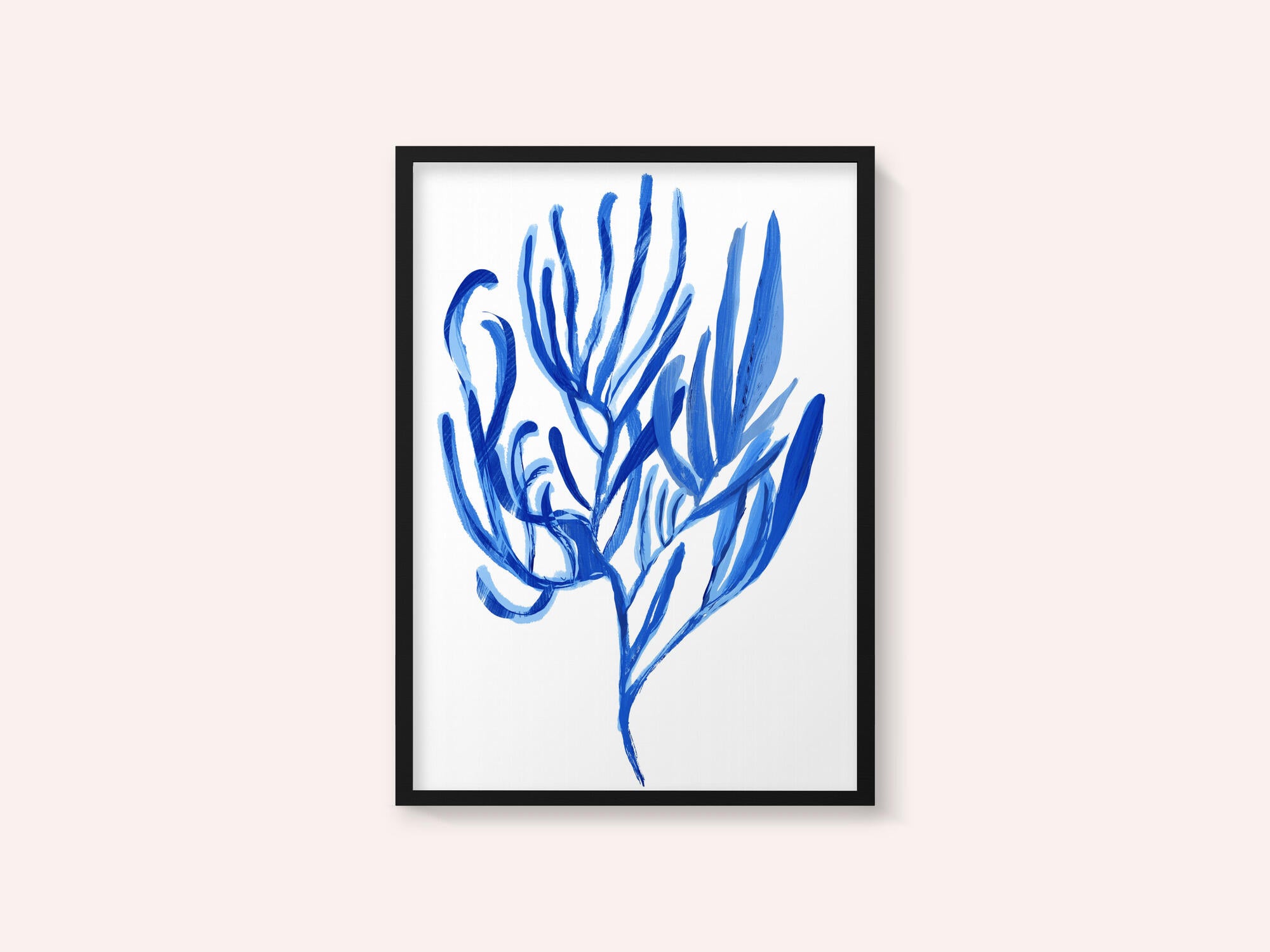 Blue Aquatic Plant Poster 4